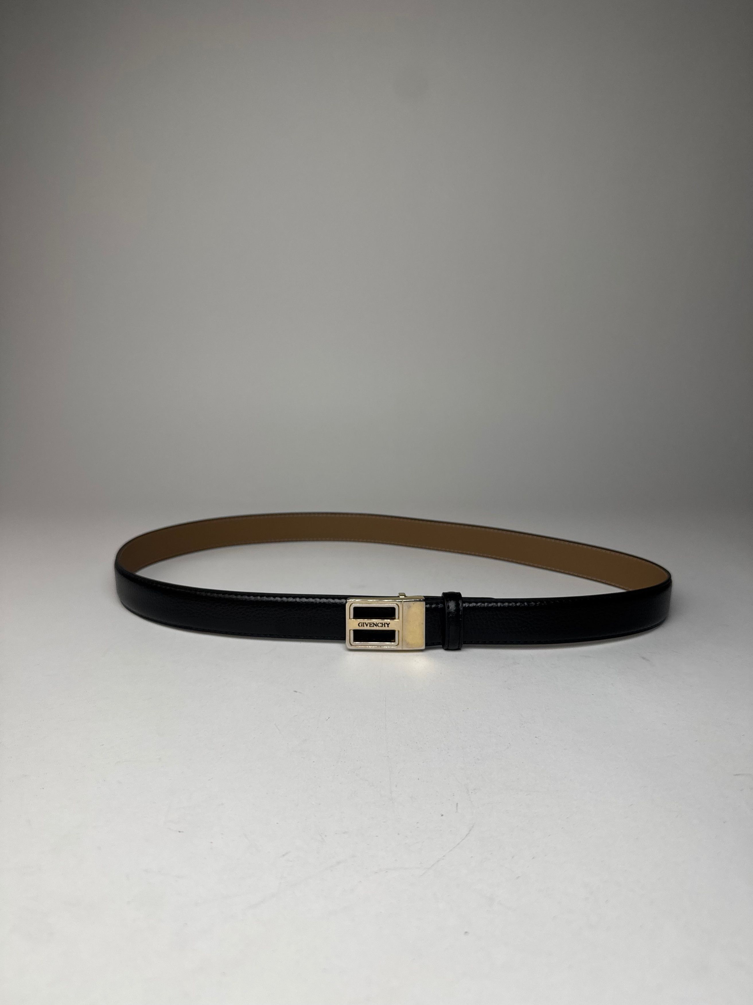 Givenchy Vintage Leather Belt Black Size ONE SIZE - 7 Thumbnail