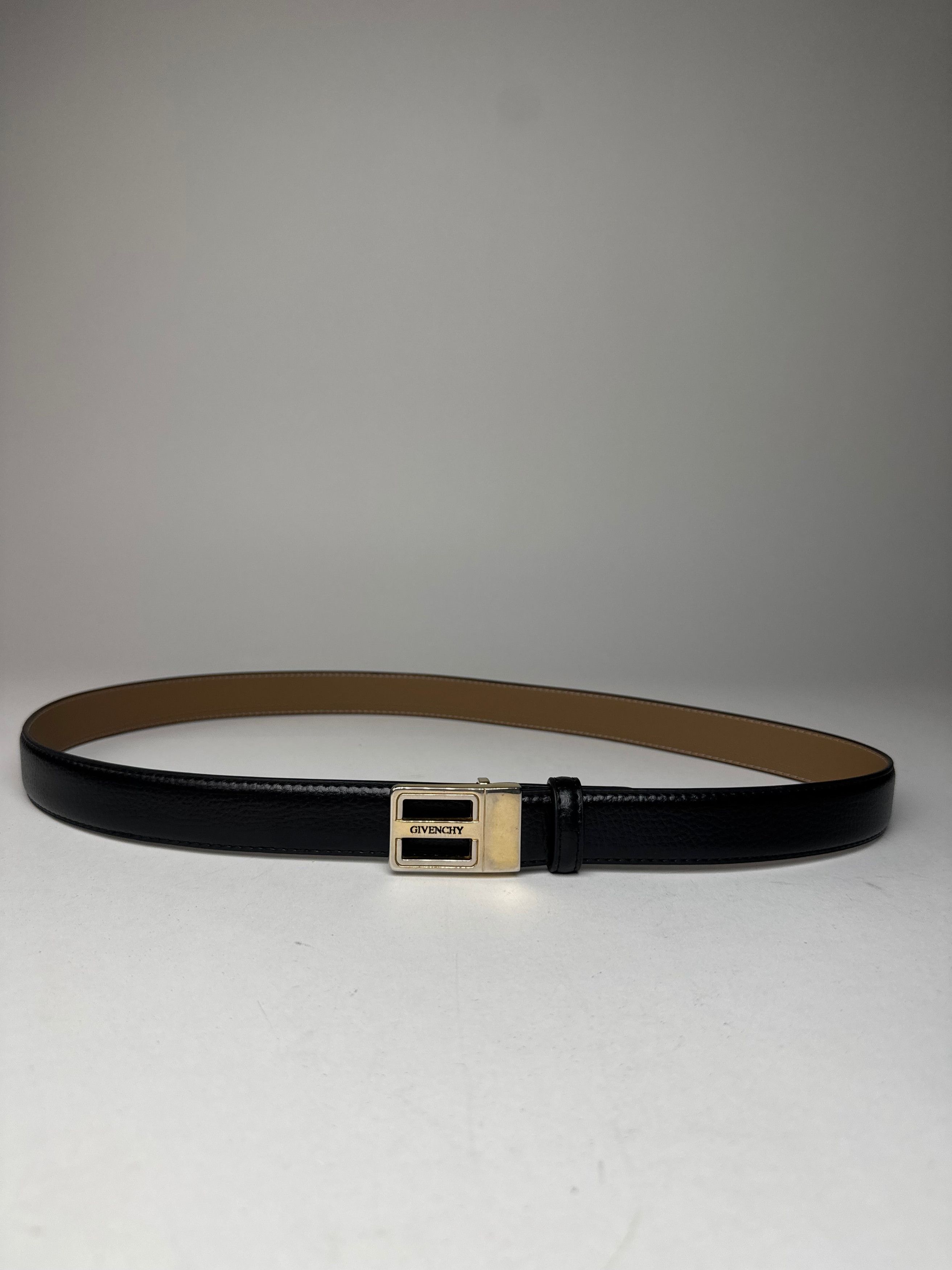 Givenchy Vintage Leather Belt Black Size ONE SIZE - 5 Thumbnail