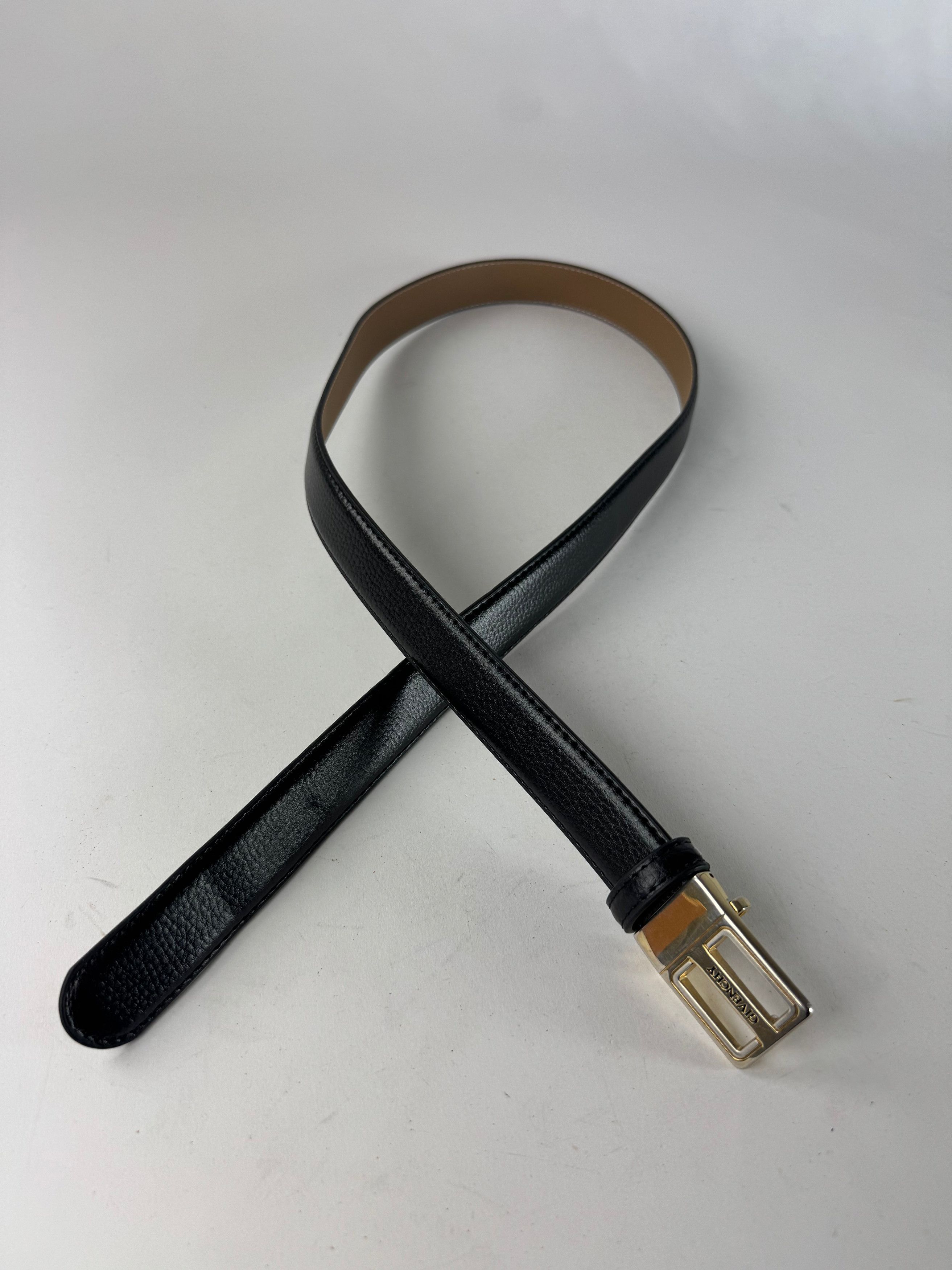 Givenchy Vintage Leather Belt Black Size ONE SIZE - 8 Thumbnail