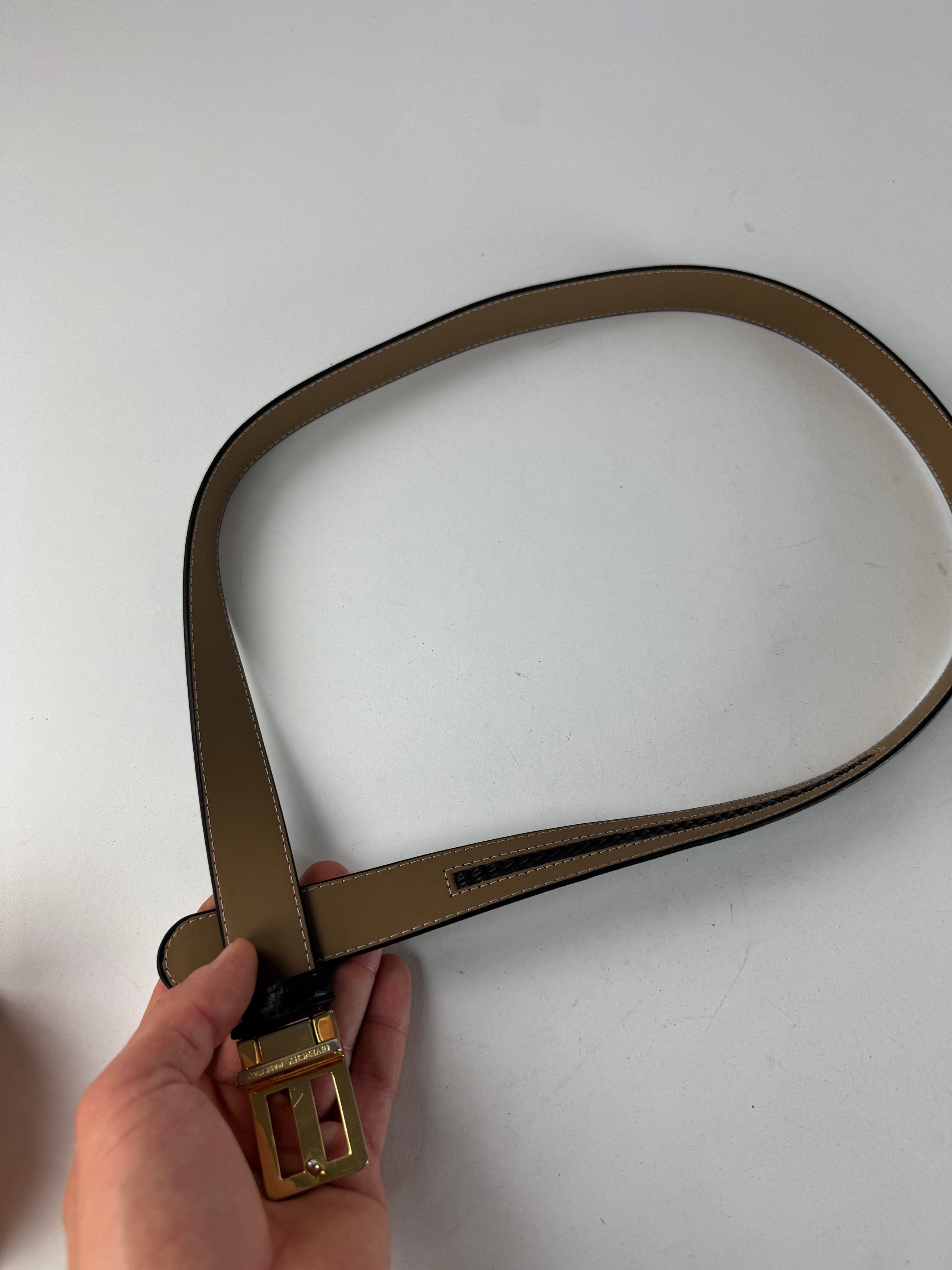 Givenchy Vintage Leather Belt Black Size ONE SIZE - 6 Thumbnail