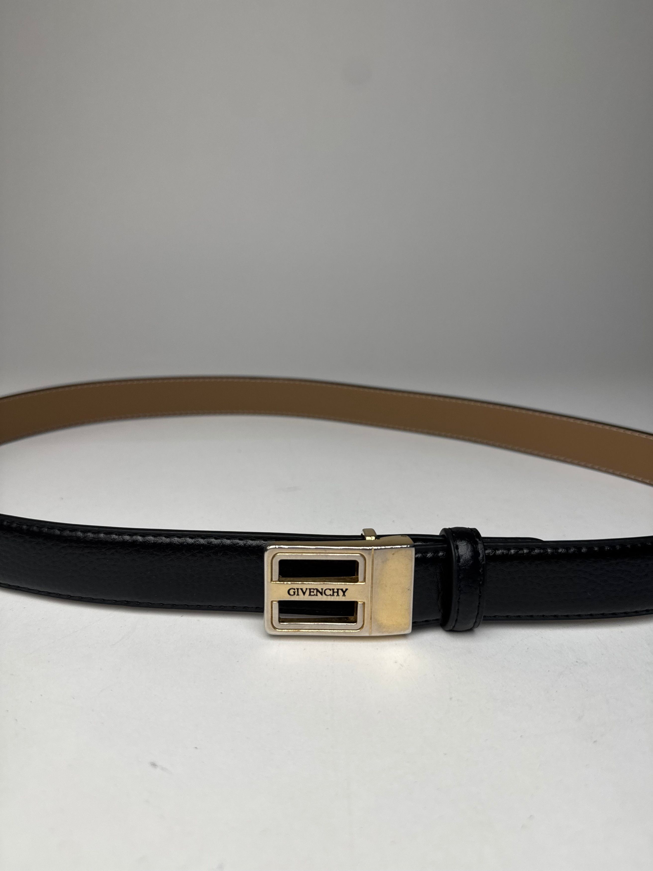 Givenchy Vintage Leather Belt Black Size ONE SIZE - 2 Thumbnail