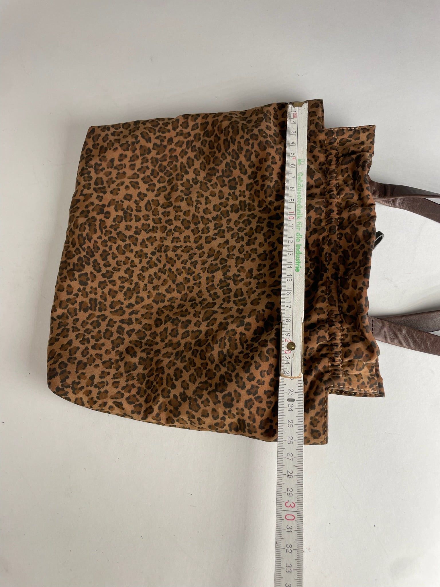 Bottega Veneta Vintage Leopard Polyester Handbag Brown Size ONE SIZE - 11 Thumbnail