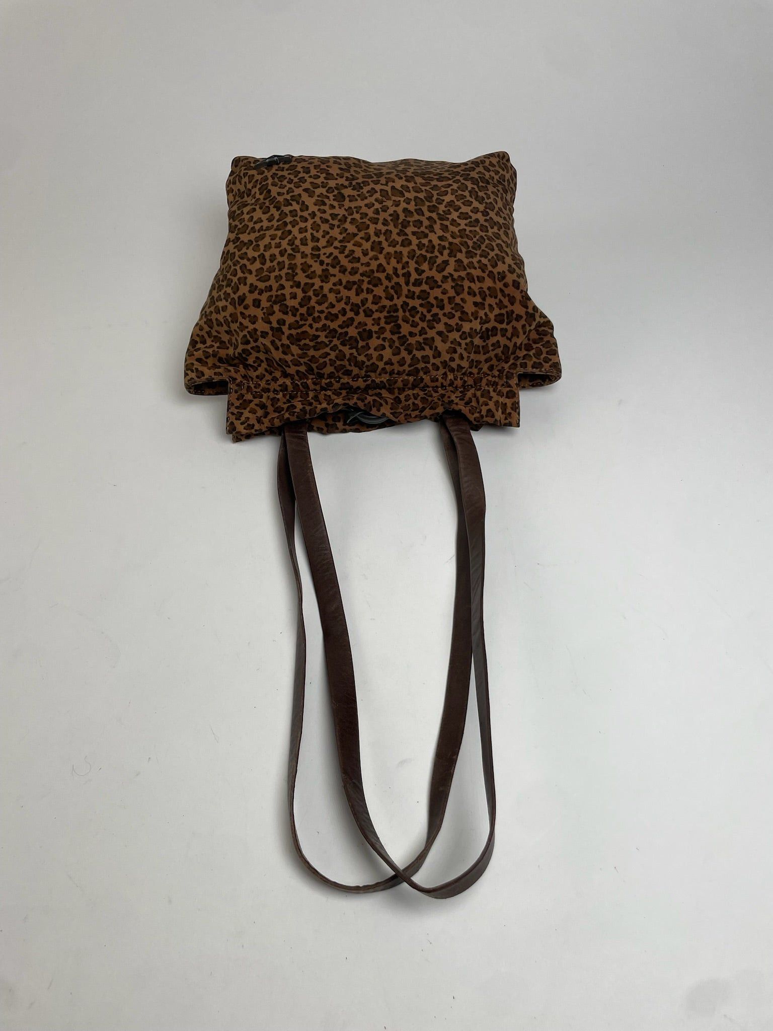 Bottega Veneta Vintage Leopard Polyester Handbag Brown Size ONE SIZE - 5 Thumbnail