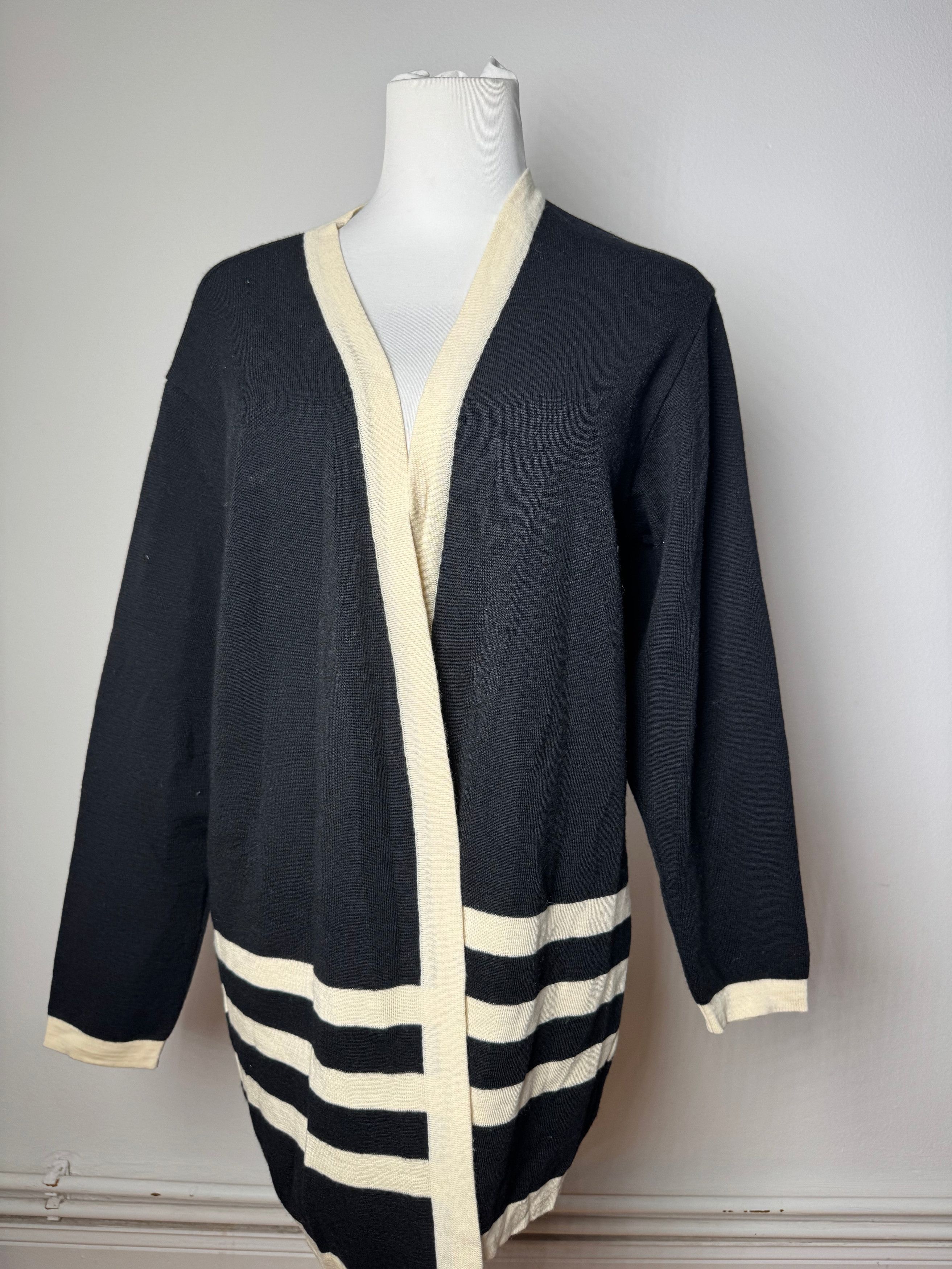 Courreges Vintage Paris Striped Cardigan Black White M Size M / US 6-8 / IT 42-44 - 8 Thumbnail