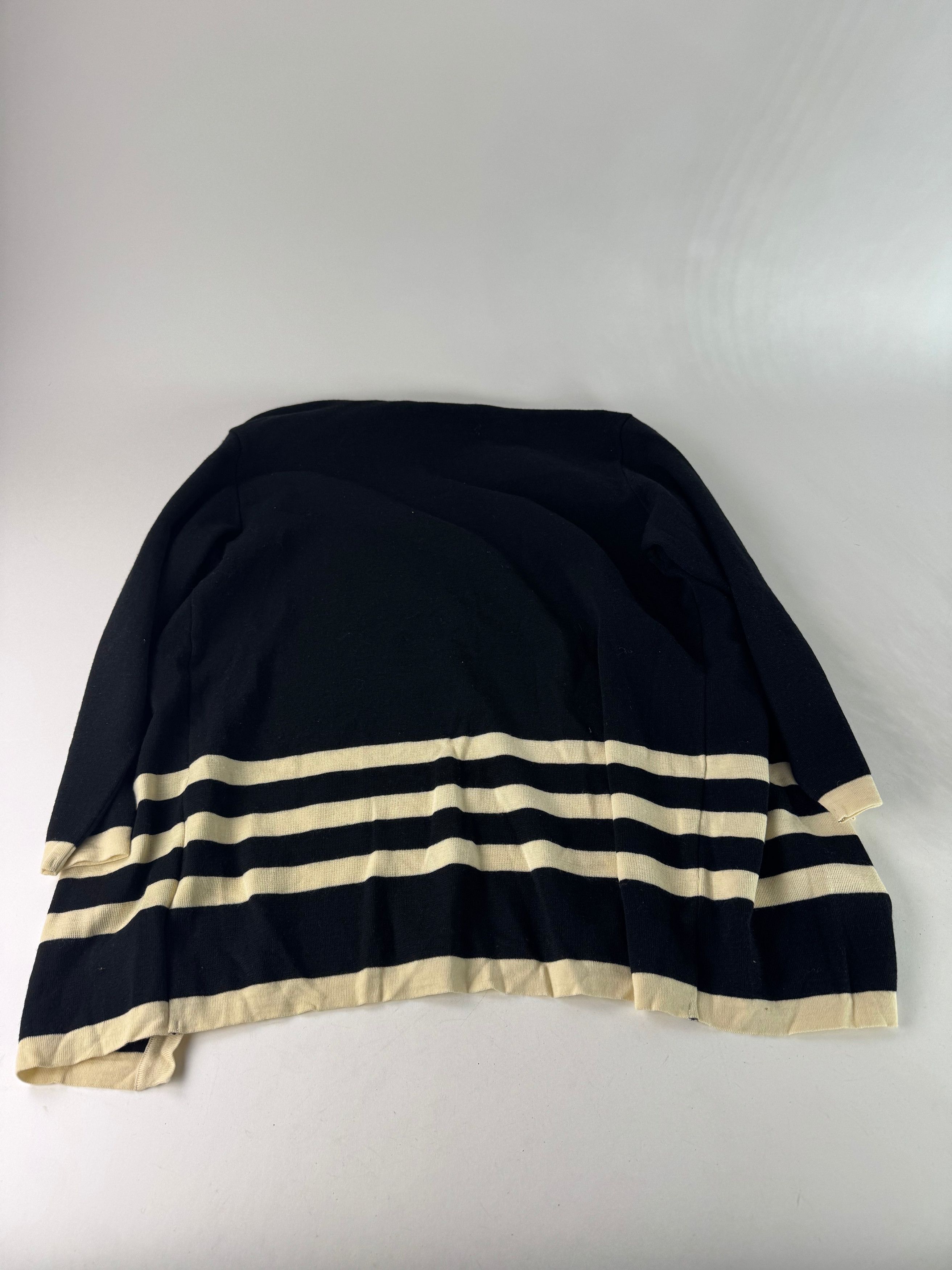 Courreges Vintage Paris Striped Cardigan Black White M Size M / US 6-8 / IT 42-44 - 10 Thumbnail