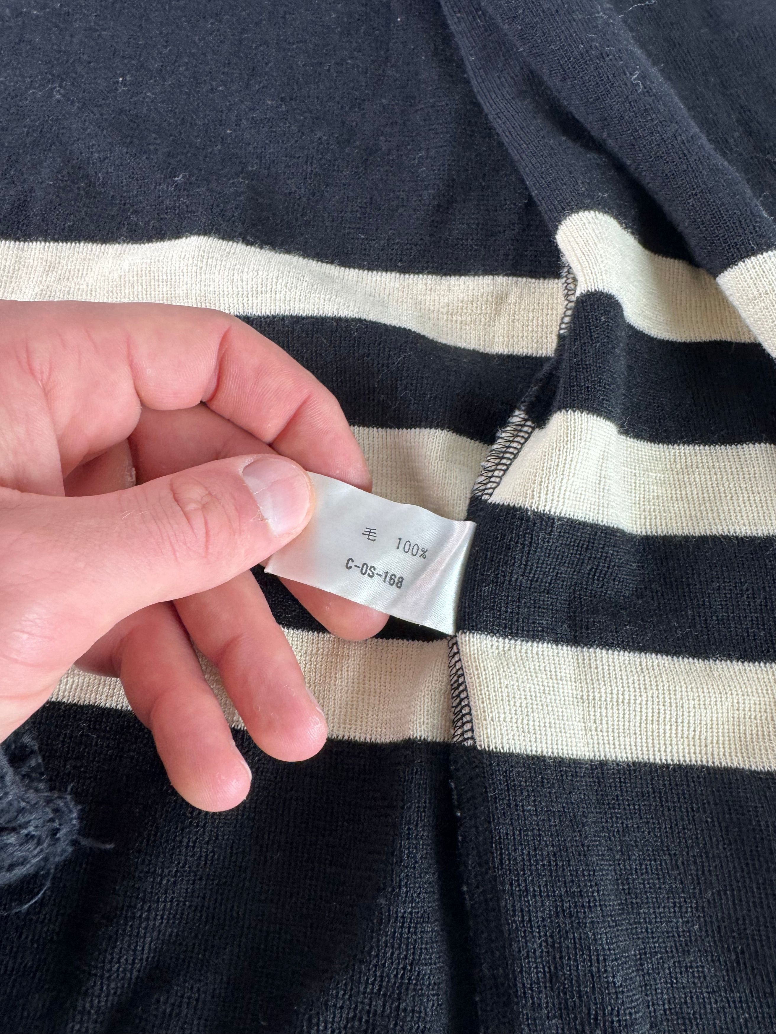 Courreges Vintage Paris Striped Cardigan Black White M Size M / US 6-8 / IT 42-44 - 7 Thumbnail