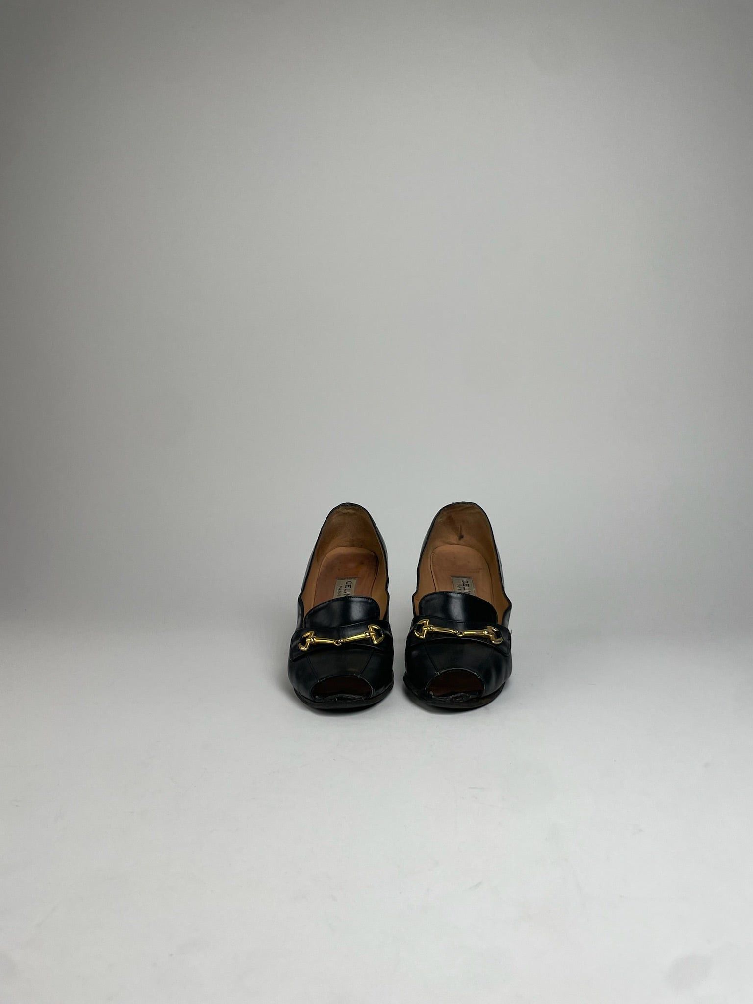 Celine Vintage Leather Pumps Black EU36 Size US 5 / IT 35 - 8 Thumbnail