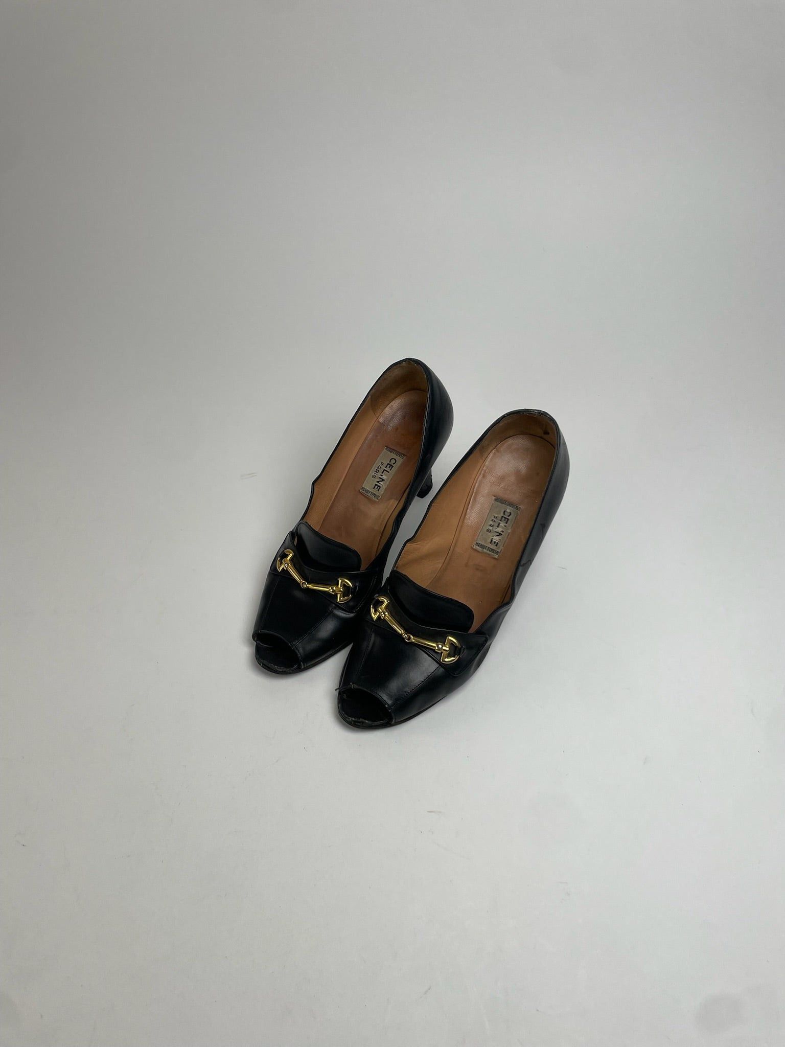 Celine Vintage Leather Pumps Black EU36 Size US 5 / IT 35 - 9 Thumbnail