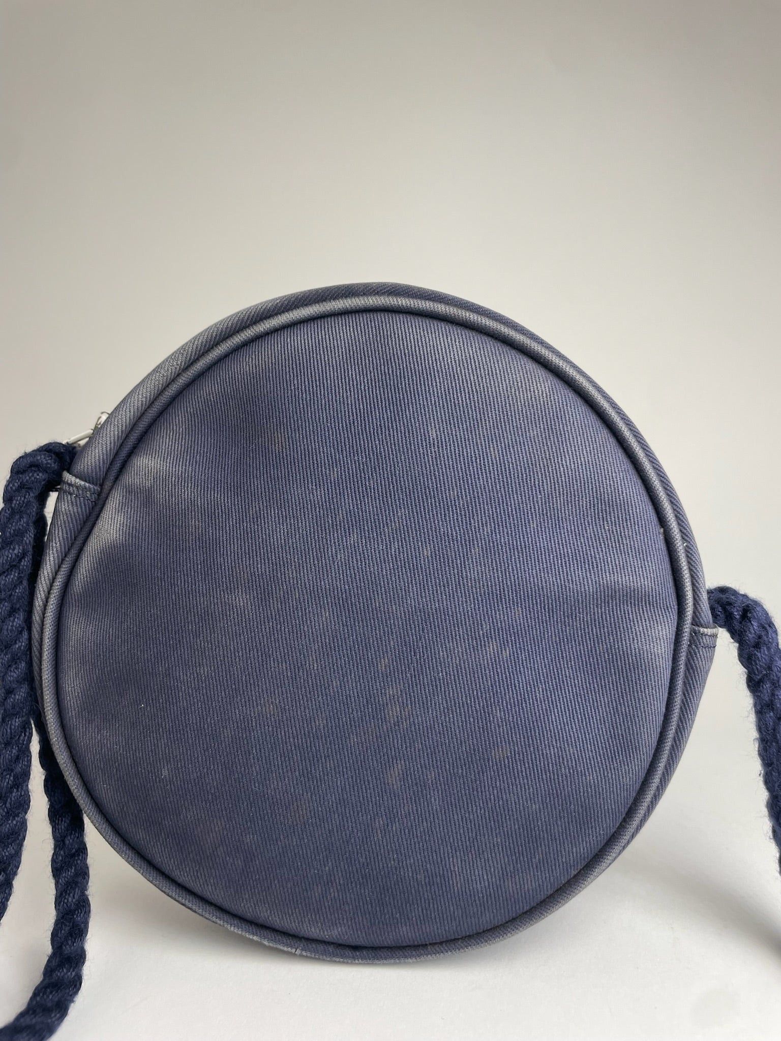 Courreges Vintage Paris Canvas Crossbody/Shoulder Bag Navy White Size ONE SIZE - 7 Thumbnail