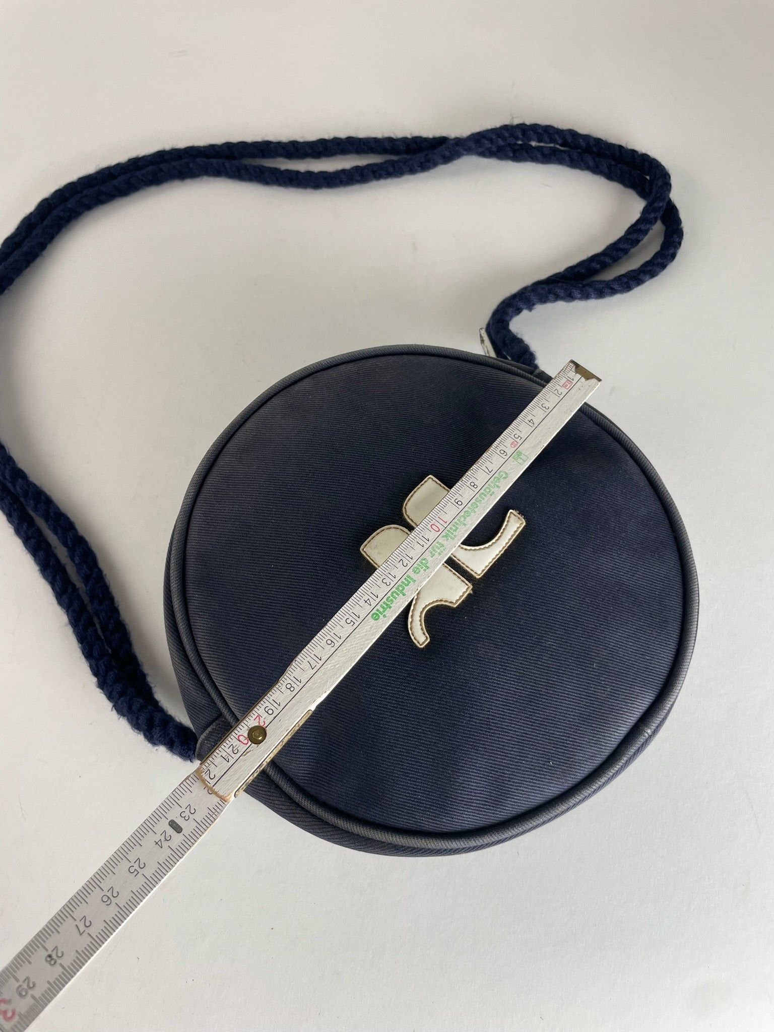 Courreges Vintage Paris Canvas Crossbody/Shoulder Bag Navy White Size ONE SIZE - 8 Thumbnail
