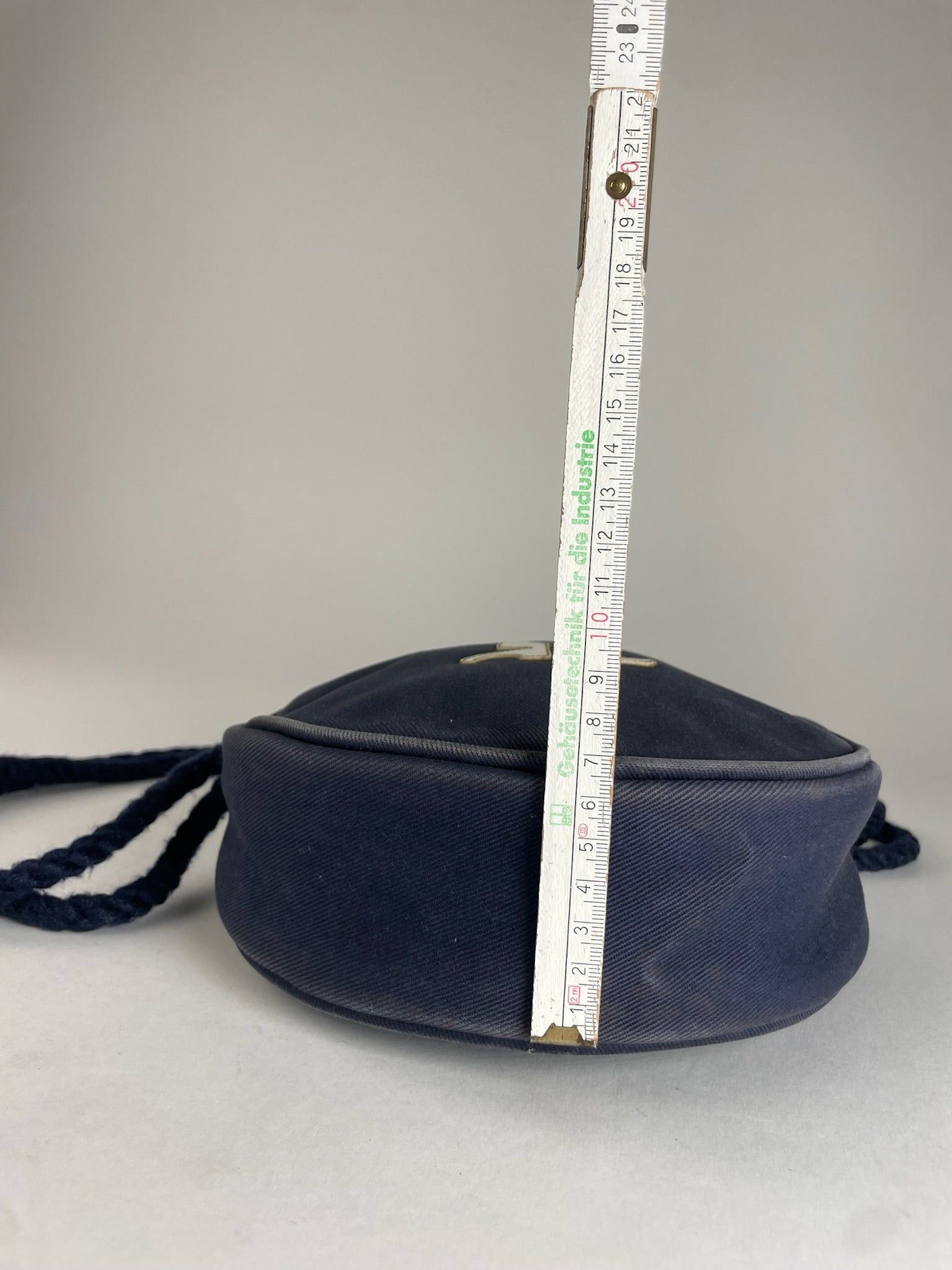 Courreges Vintage Paris Canvas Crossbody/Shoulder Bag Navy White Size ONE SIZE - 9 Thumbnail