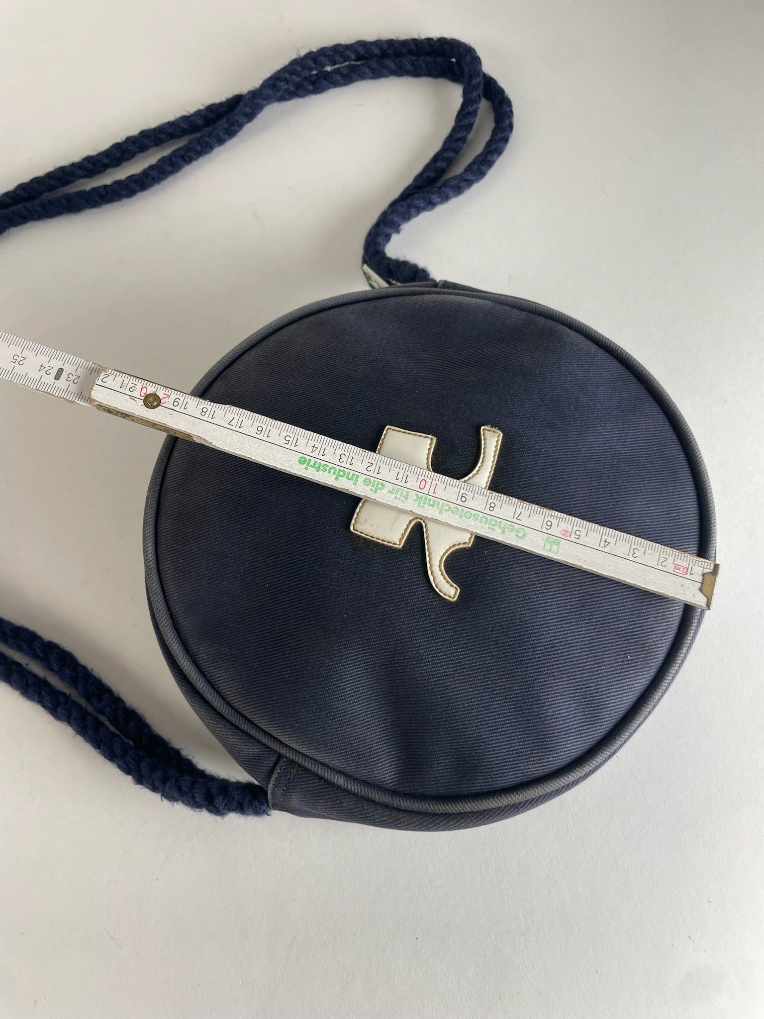 Courreges Vintage Paris Canvas Crossbody/Shoulder Bag Navy White Size ONE SIZE - 10 Thumbnail