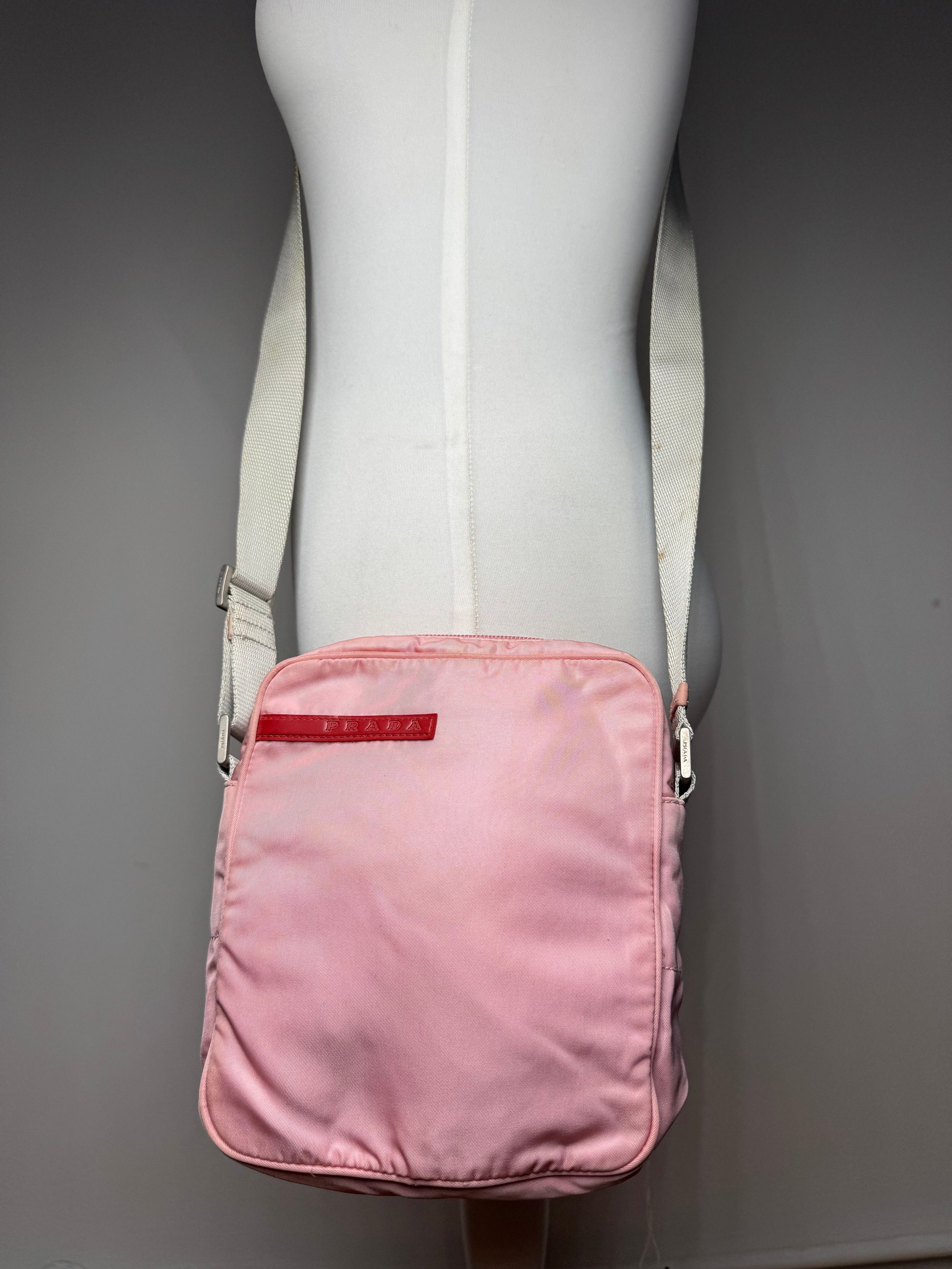 Prada Vintage Sport 2 way bag pink polyester Size ONE SIZE - 12 Thumbnail