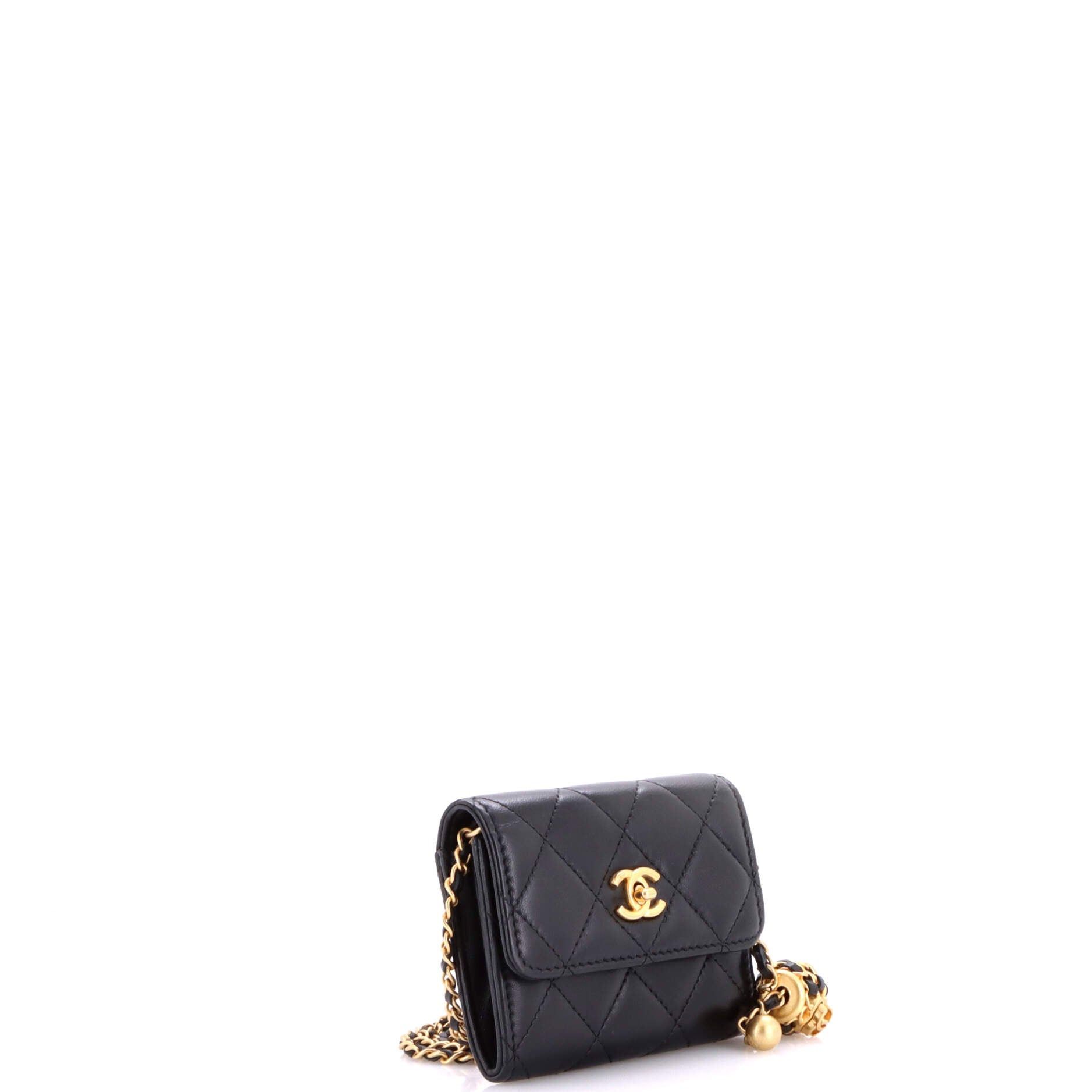 Chanel Pearl Crush Card Holder with Chain Size ONE SIZE - 3 Thumbnail