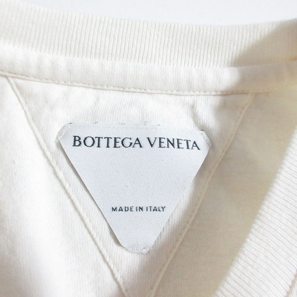 Bottega Veneta Bottega Veneta Back Logo Embroidered Cotton T-shirt Textile T-Shirts 649060 DUTY FREE for USA