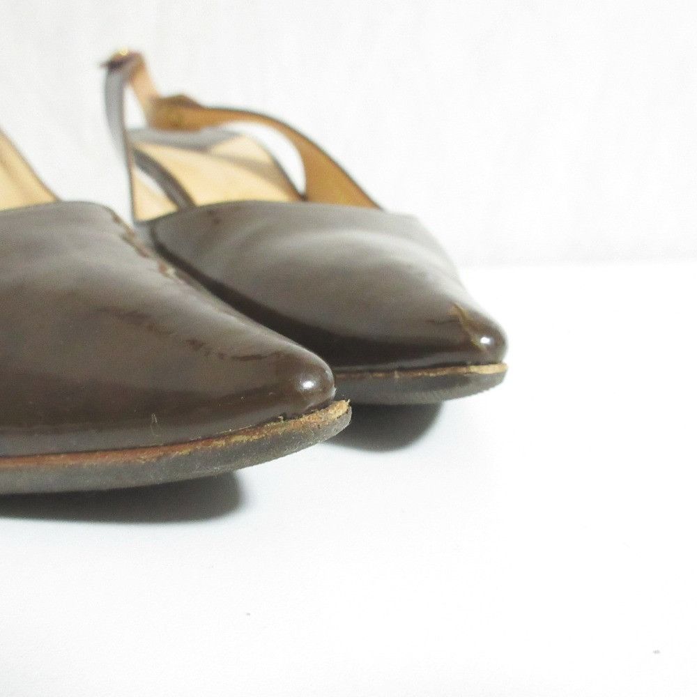 Louis Vuitton Louis Vuitton Louis Vuitton Monogram Patent Leather Slingback Pumps Textile Shoes DUTY FREE for USA Size ONE SIZE - 11 Thumbnail