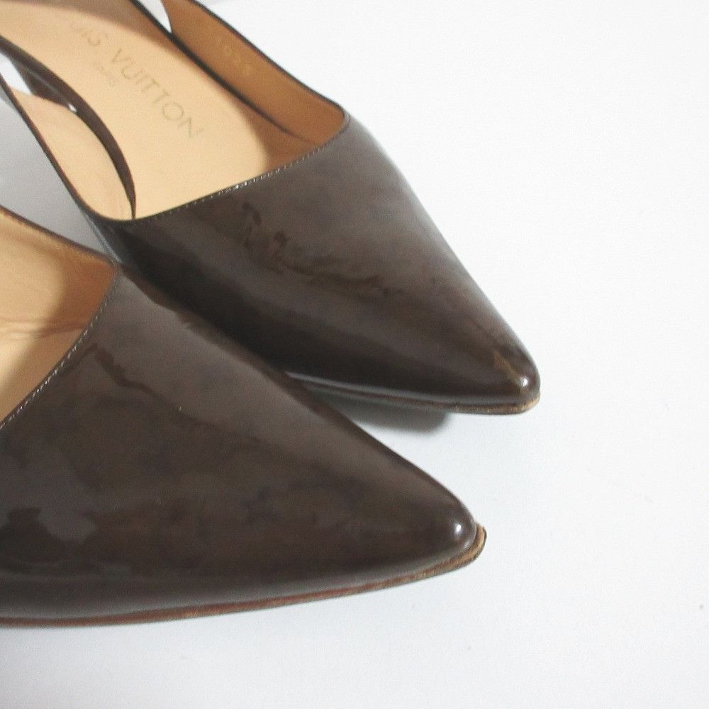 Louis Vuitton Louis Vuitton Louis Vuitton Monogram Patent Leather Slingback Pumps Textile Shoes DUTY FREE for USA Size ONE SIZE - 10 Thumbnail