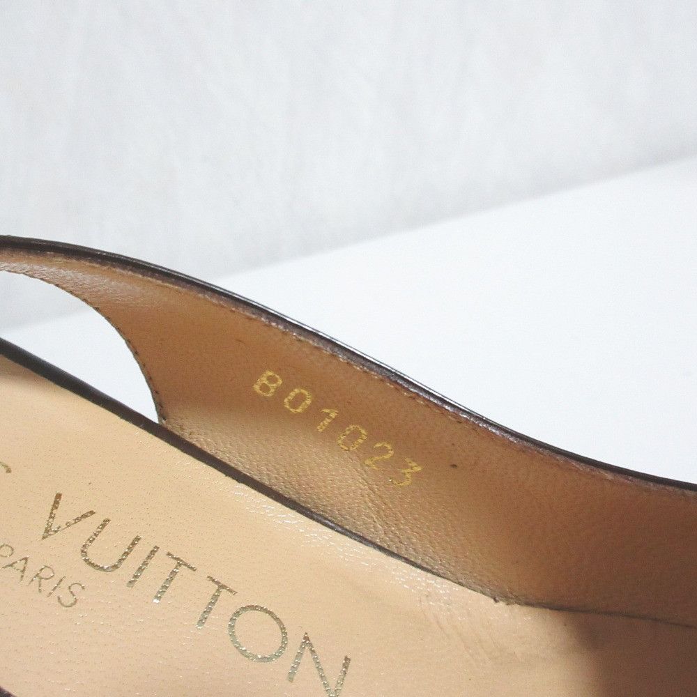 Louis Vuitton Louis Vuitton Louis Vuitton Monogram Patent Leather Slingback Pumps Textile Shoes DUTY FREE for USA Size ONE SIZE - 6 Thumbnail