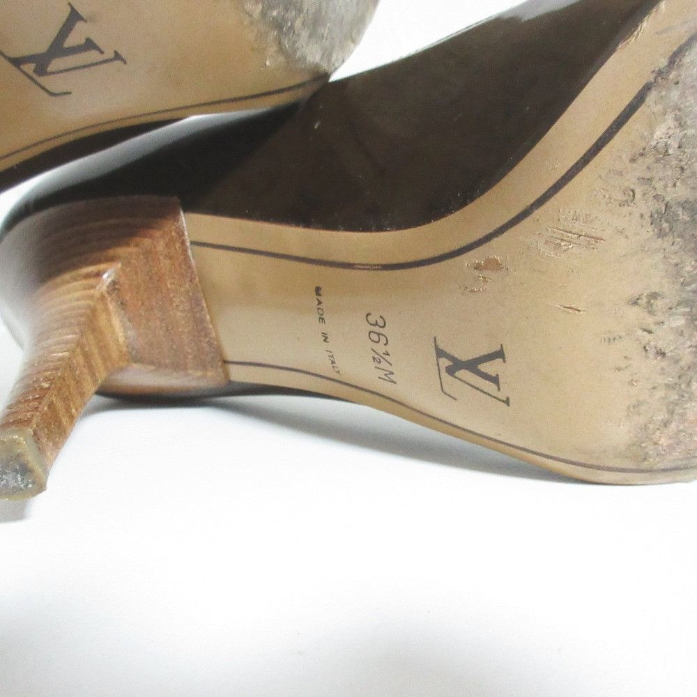 Louis Vuitton Louis Vuitton Louis Vuitton Monogram Patent Leather Pumps Textile Shoes B00014 DUTY FREE for USA Size ONE SIZE - 8 Thumbnail