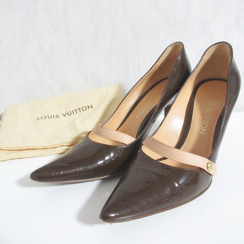 Louis Vuitton Louis Vuitton Louis Vuitton Monogram Patent Leather Pumps Textile Shoes B00014 DUTY FREE for USA Size ONE SIZE - 9 Thumbnail