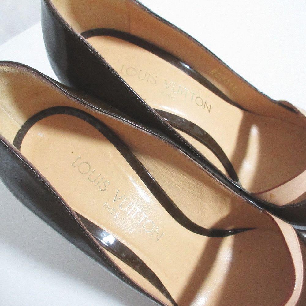 Louis Vuitton Louis Vuitton Louis Vuitton Monogram Patent Leather Pumps Textile Shoes B00014 DUTY FREE for USA Size ONE SIZE - 5 Thumbnail