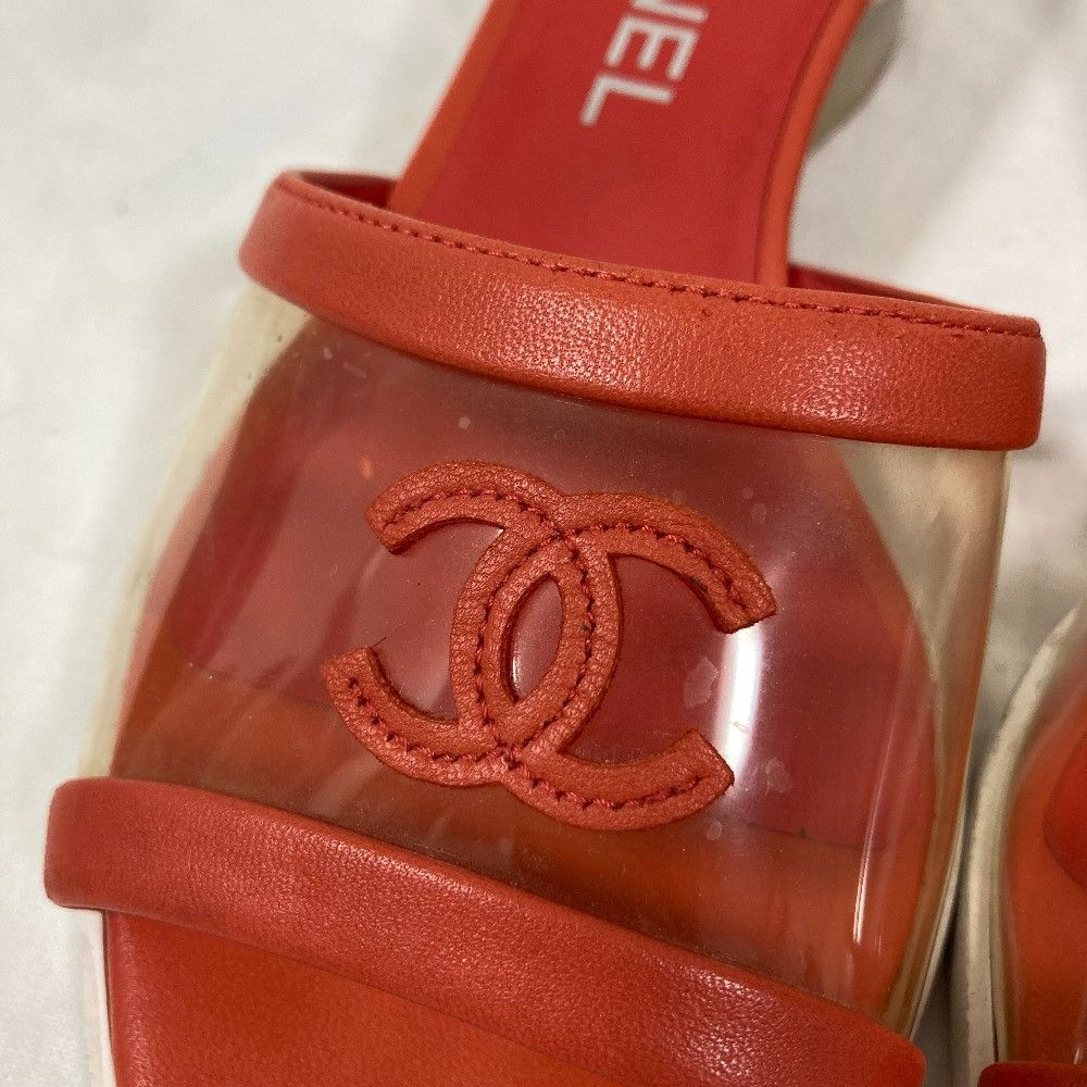 Chanel Chanel Chanel Coco Mark Leather PVC Mule Plastic / Synthetic Shoes G34849 DUTY FREE for USA Size ONE SIZE - 12 Thumbnail