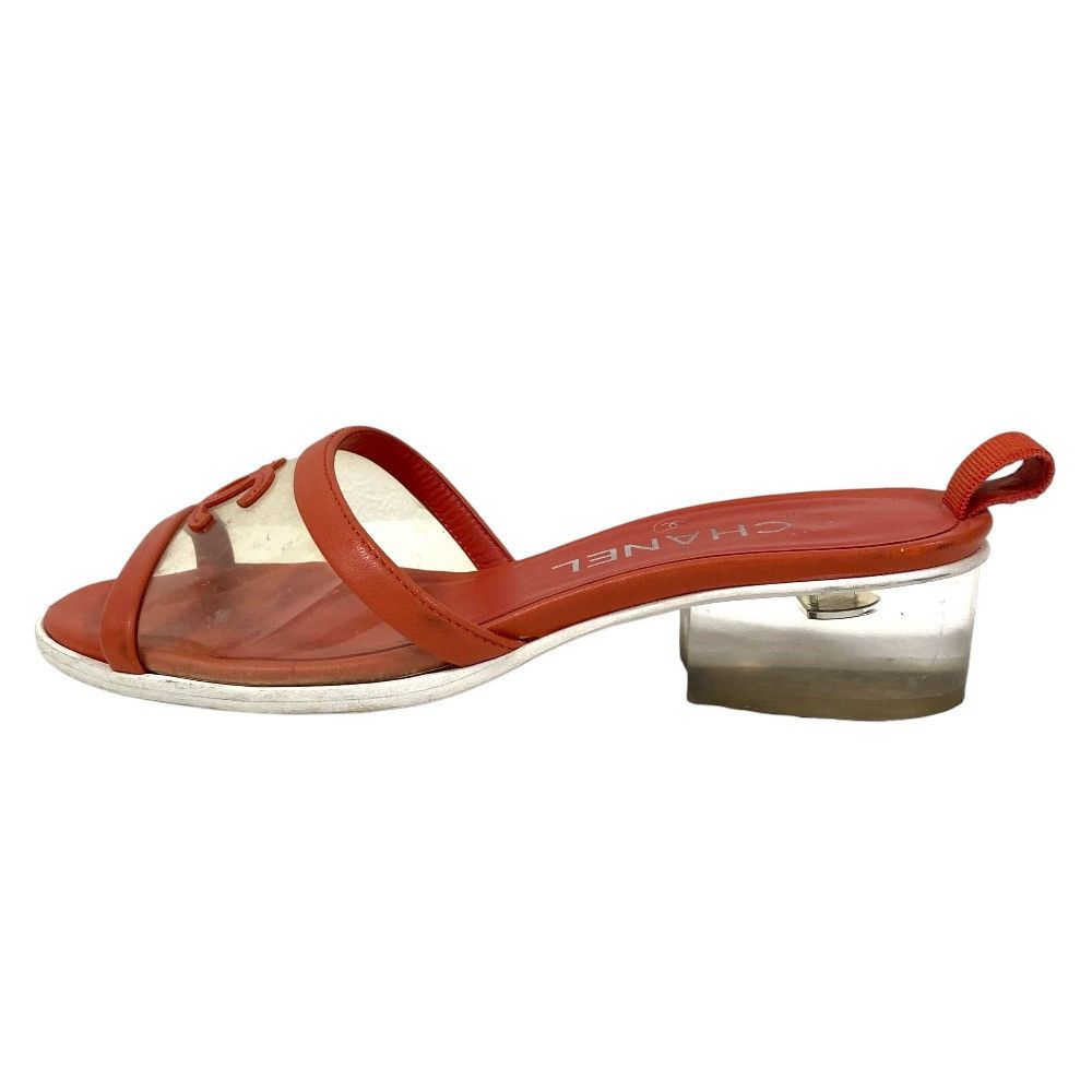 Chanel Chanel Chanel Coco Mark Leather PVC Mule Plastic / Synthetic Shoes G34849 DUTY FREE for USA Size ONE SIZE - 2 Thumbnail