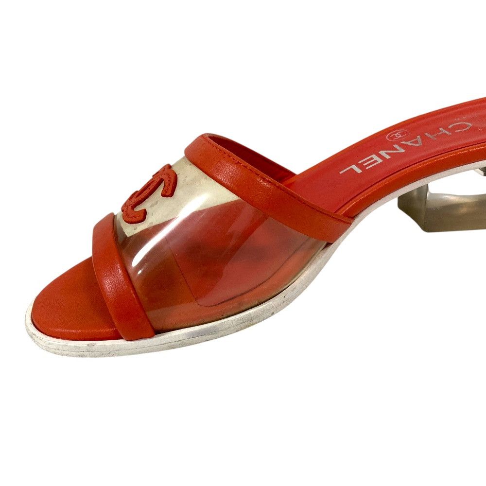 Chanel Chanel Chanel Coco Mark Leather PVC Mule Plastic / Synthetic Shoes G34849 DUTY FREE for USA Size ONE SIZE - 13 Thumbnail