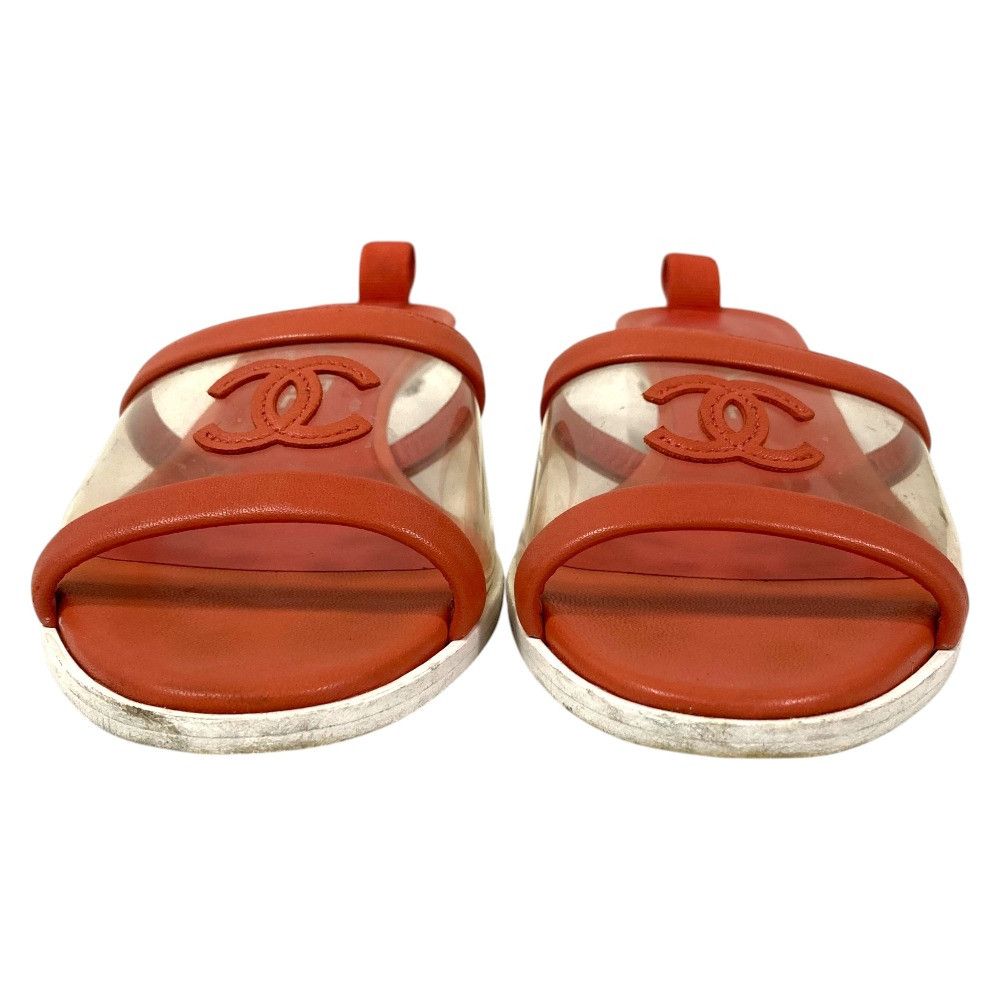 Chanel Chanel Chanel Coco Mark Leather PVC Mule Plastic / Synthetic Shoes G34849 DUTY FREE for USA Size ONE SIZE - 4 Thumbnail