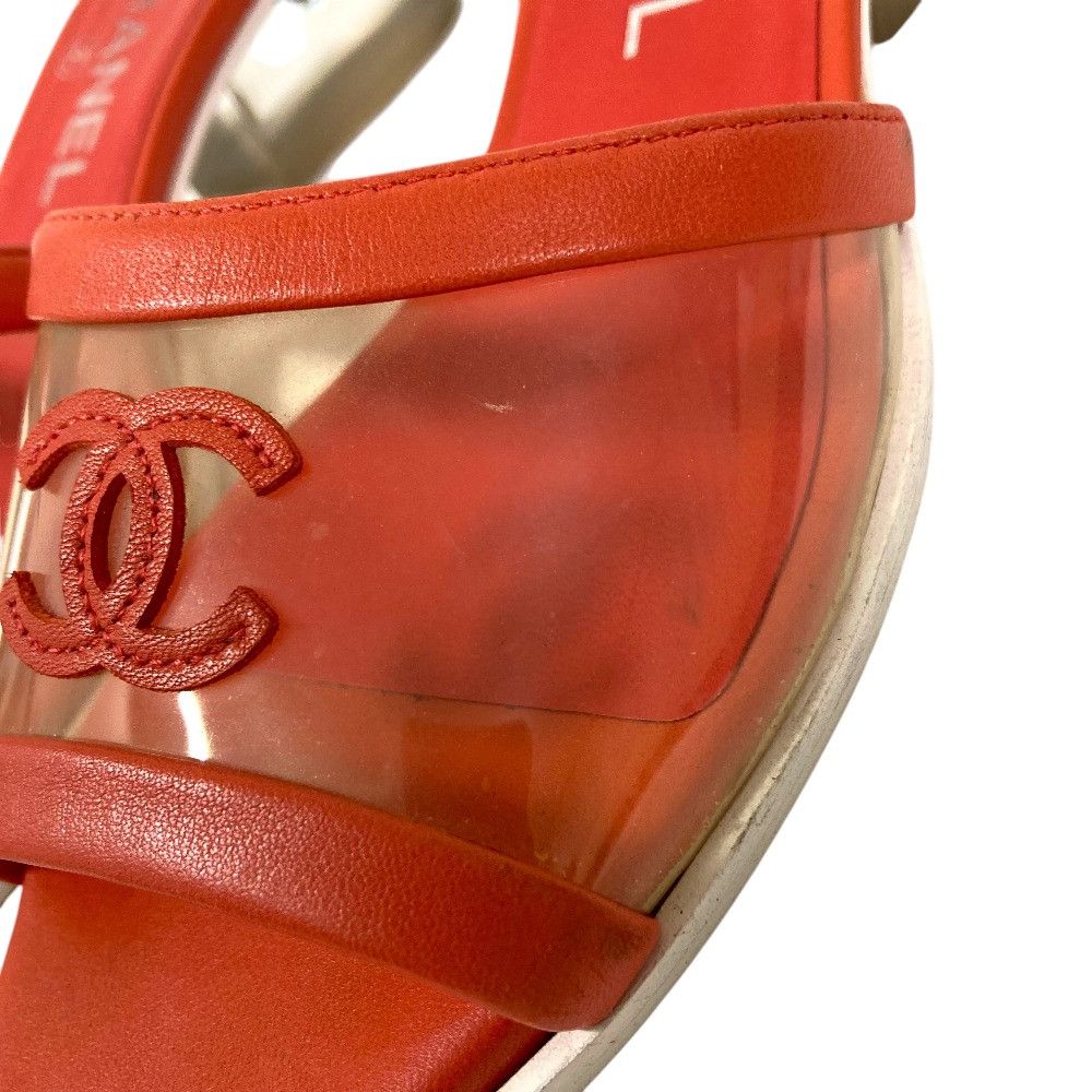 Chanel Chanel Chanel Coco Mark Leather PVC Mule Plastic / Synthetic Shoes G34849 DUTY FREE for USA Size ONE SIZE - 11 Thumbnail