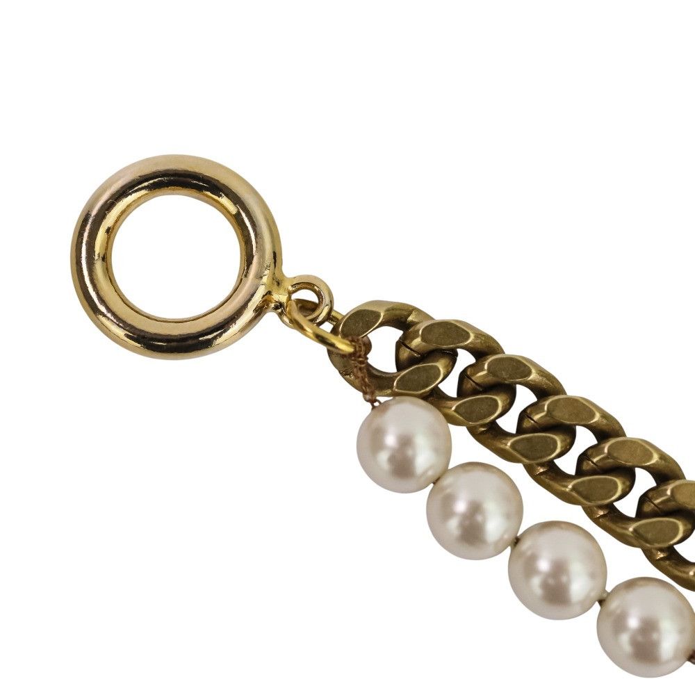 Sacai Sacai Sacai Pearl Chain Long Necklace Metal Necklace 24-0718S DUTY FREE for USA Size ONE SIZE - 7 Thumbnail