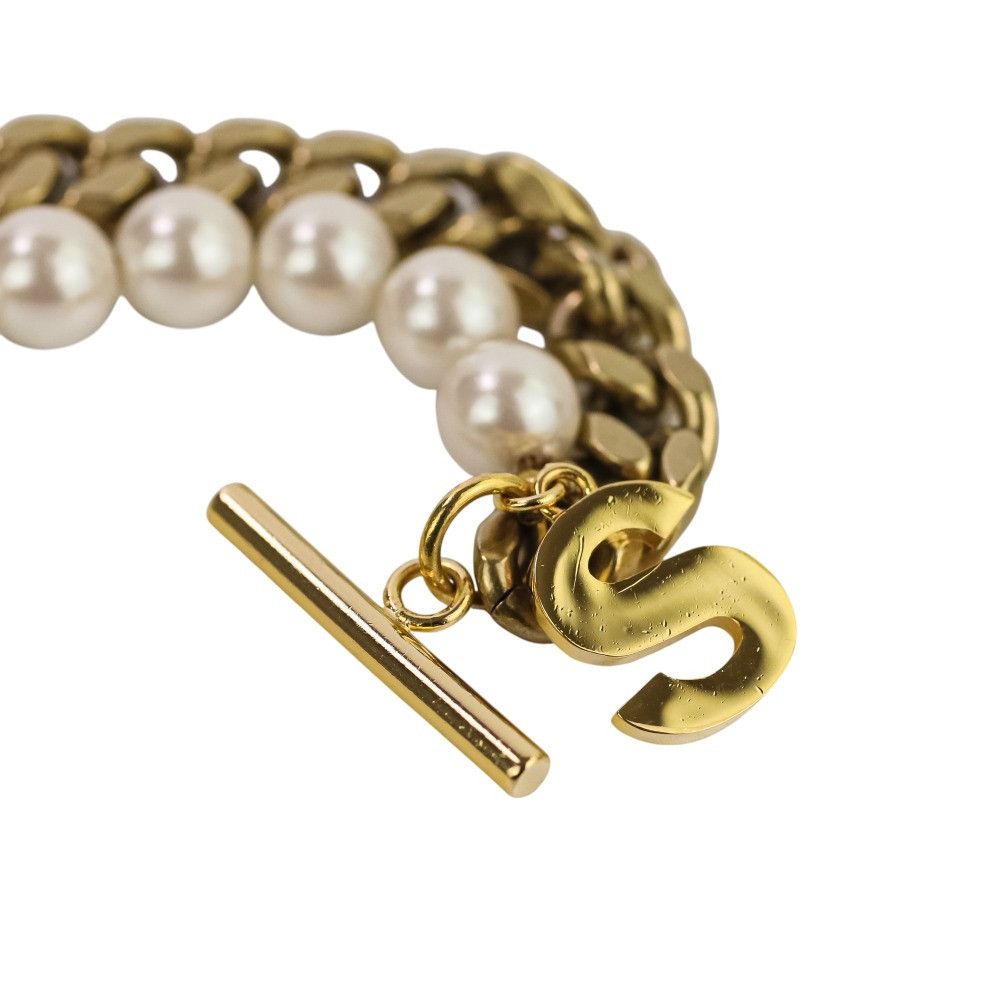 Sacai Sacai Sacai Pearl Chain Long Necklace Metal Necklace 24-0718S DUTY FREE for USA Size ONE SIZE - 9 Thumbnail