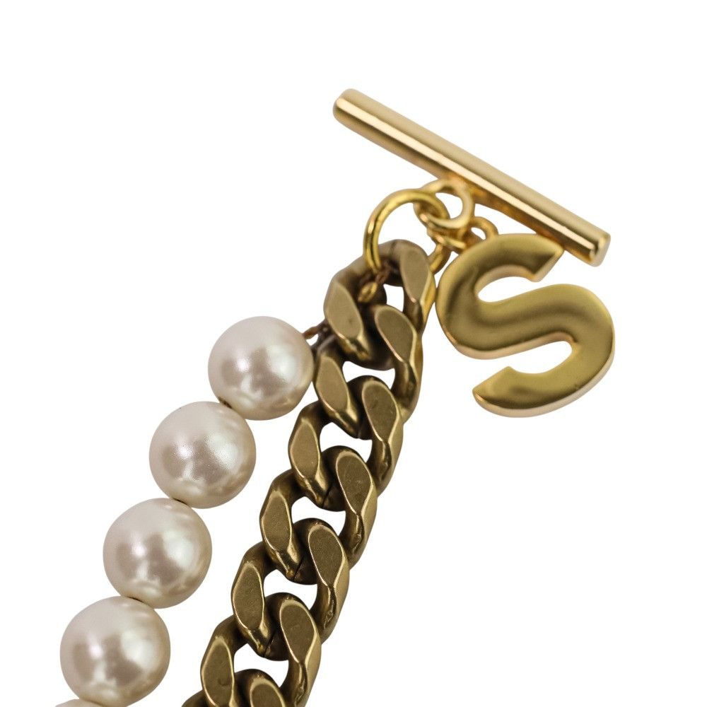 Sacai Sacai Sacai Pearl Chain Long Necklace Metal Necklace 24-0718S DUTY FREE for USA Size ONE SIZE - 6 Thumbnail