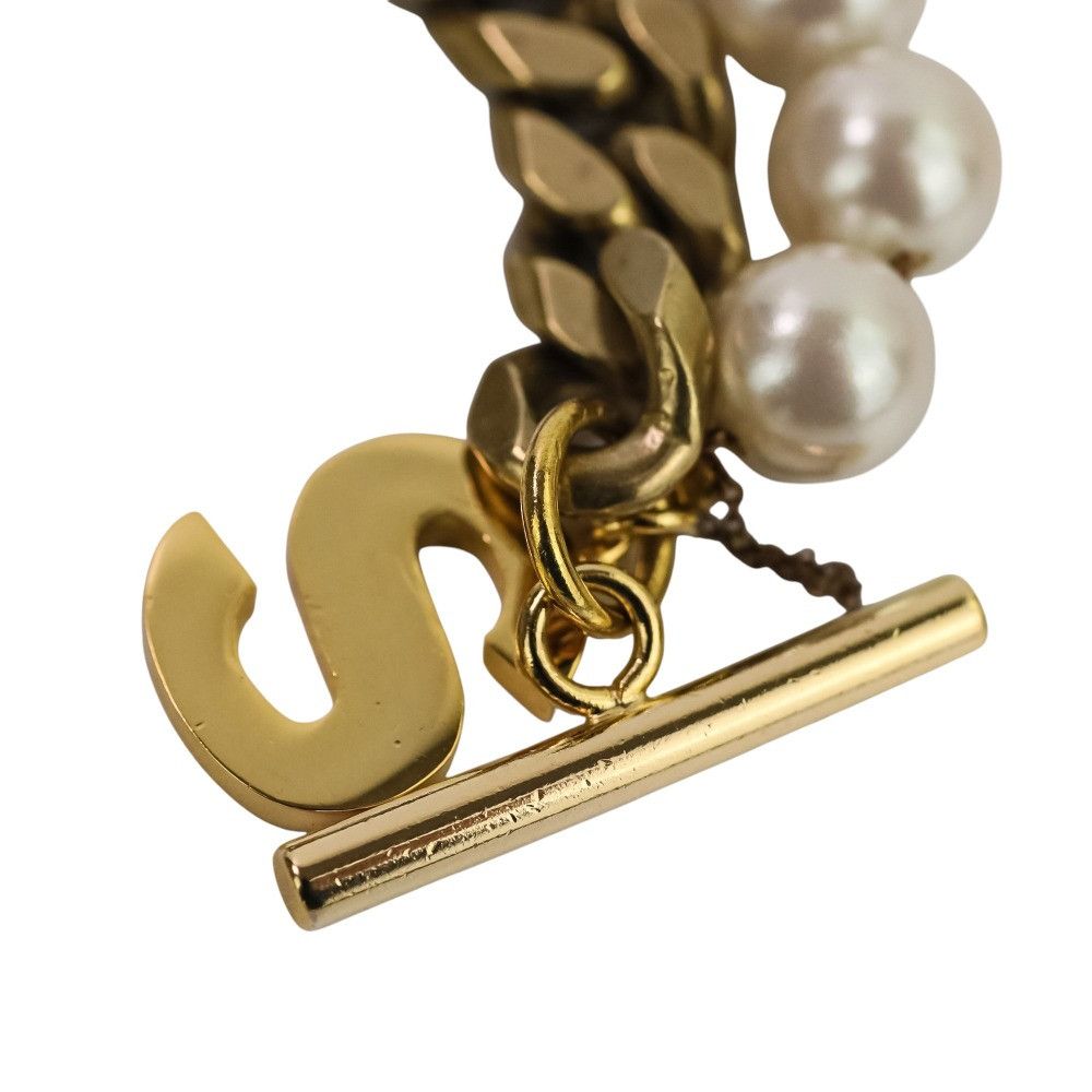 Sacai Sacai Sacai Pearl Chain Long Necklace Metal Necklace 24-0718S DUTY FREE for USA Size ONE SIZE - 8 Thumbnail