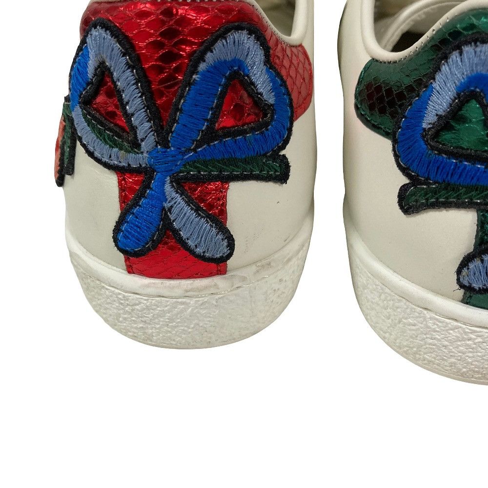 Gucci Gucci Gucci Ace Embroidery Low Sneaker Leather Shoes 431917 DUTY FREE for USA Size ONE SIZE - 12 Thumbnail