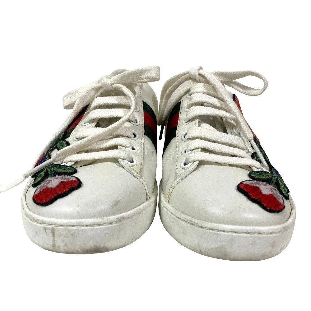 Gucci Gucci Gucci Ace Embroidery Low Sneaker Leather Shoes 431917 DUTY FREE for USA Size ONE SIZE - 4 Thumbnail