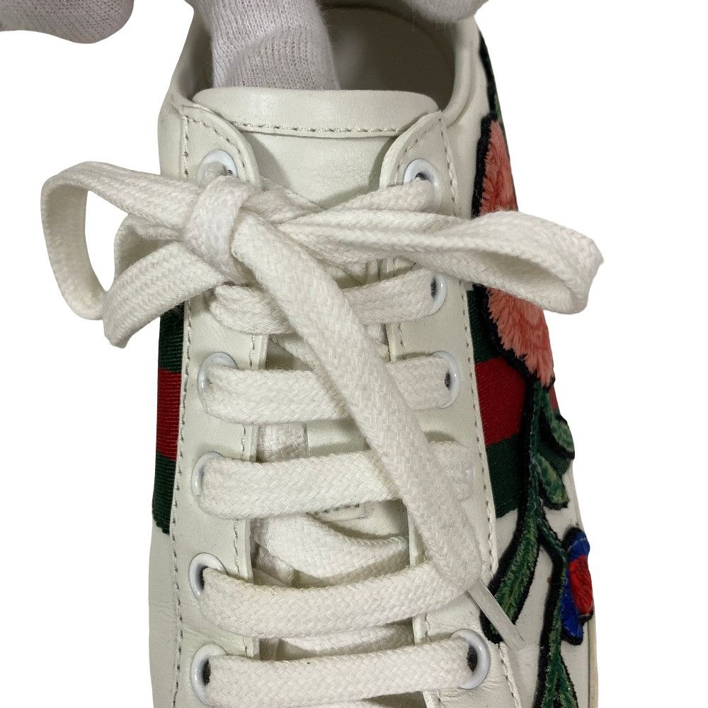 Gucci Gucci Gucci Ace Embroidery Low Sneaker Leather Shoes 431917 DUTY FREE for USA Size ONE SIZE - 9 Thumbnail