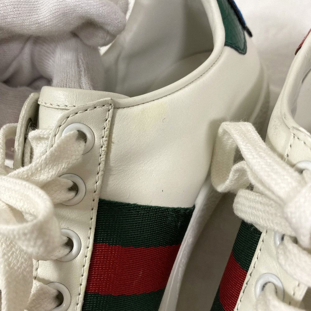 Gucci Gucci Gucci Ace Embroidery Low Sneaker Leather Shoes 431917 DUTY FREE for USA Size ONE SIZE - 10 Thumbnail