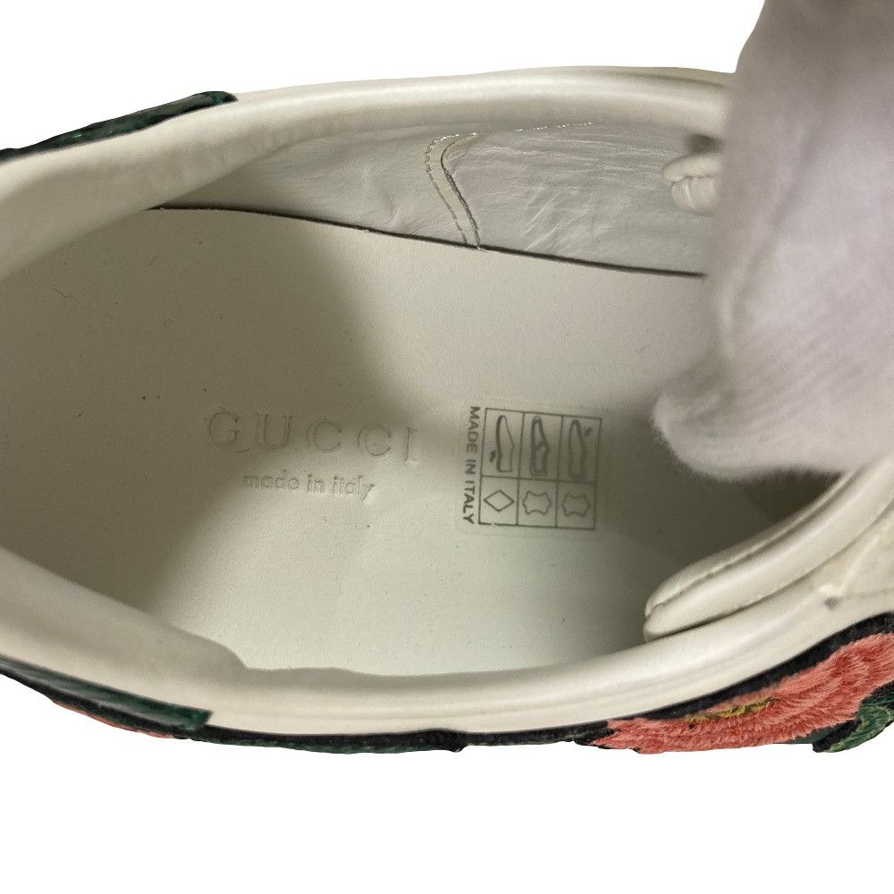 Gucci Gucci Gucci Ace Embroidery Low Sneaker Leather Shoes 431917 DUTY FREE for USA Size ONE SIZE - 7 Thumbnail