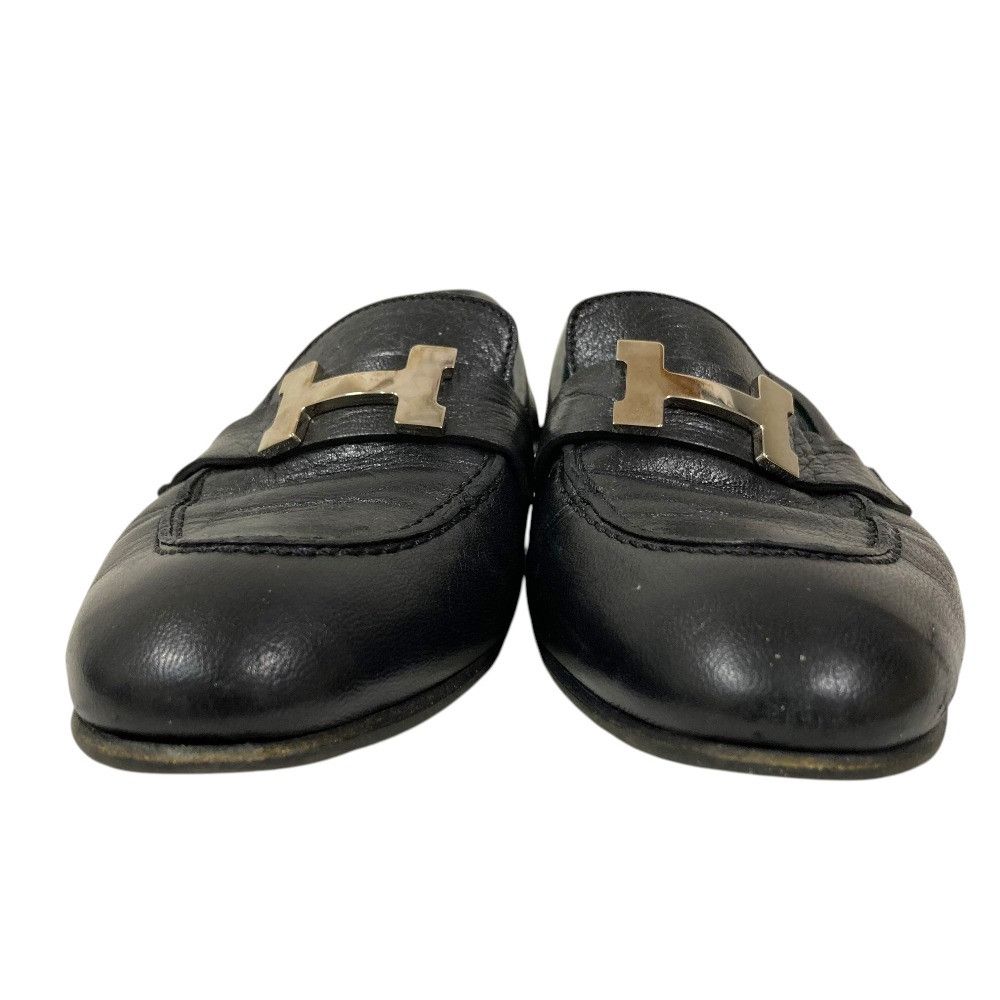 Hermes Hermes Hermès Mocassin Paris H Buckle Loafer 34.5 Leather Shoes DUTY FREE for USA Size ONE SIZE - 4 Thumbnail