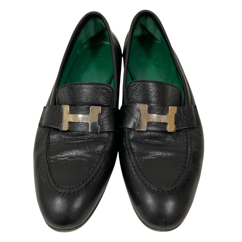 Hermes Hermes Hermès Mocassin Paris H Buckle Loafer 34.5 Leather Shoes DUTY FREE for USA Size ONE SIZE - 3 Thumbnail