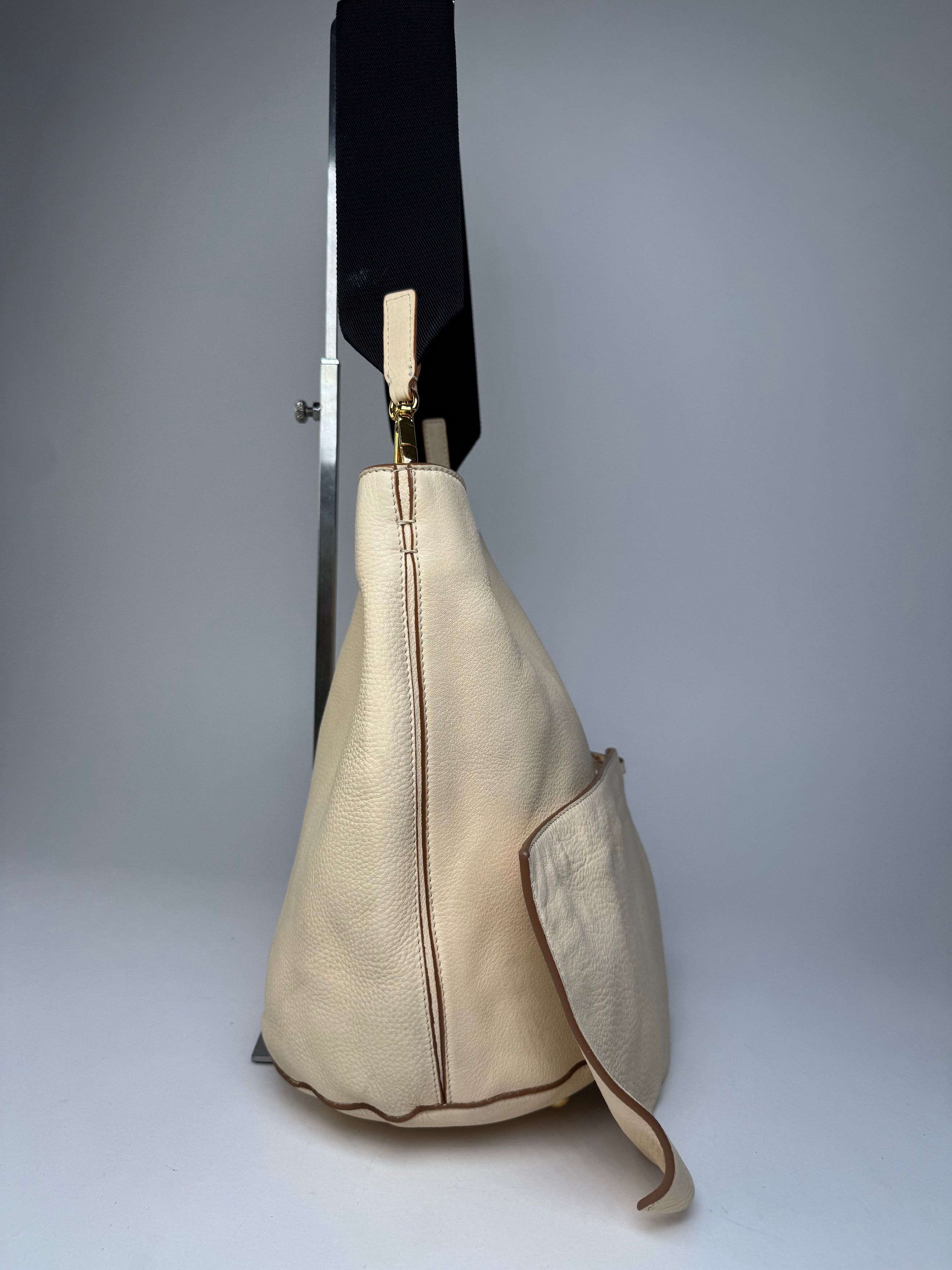 Marni Vintage Leather Bucket Bag Beige Black Size ONE SIZE - 6 Thumbnail