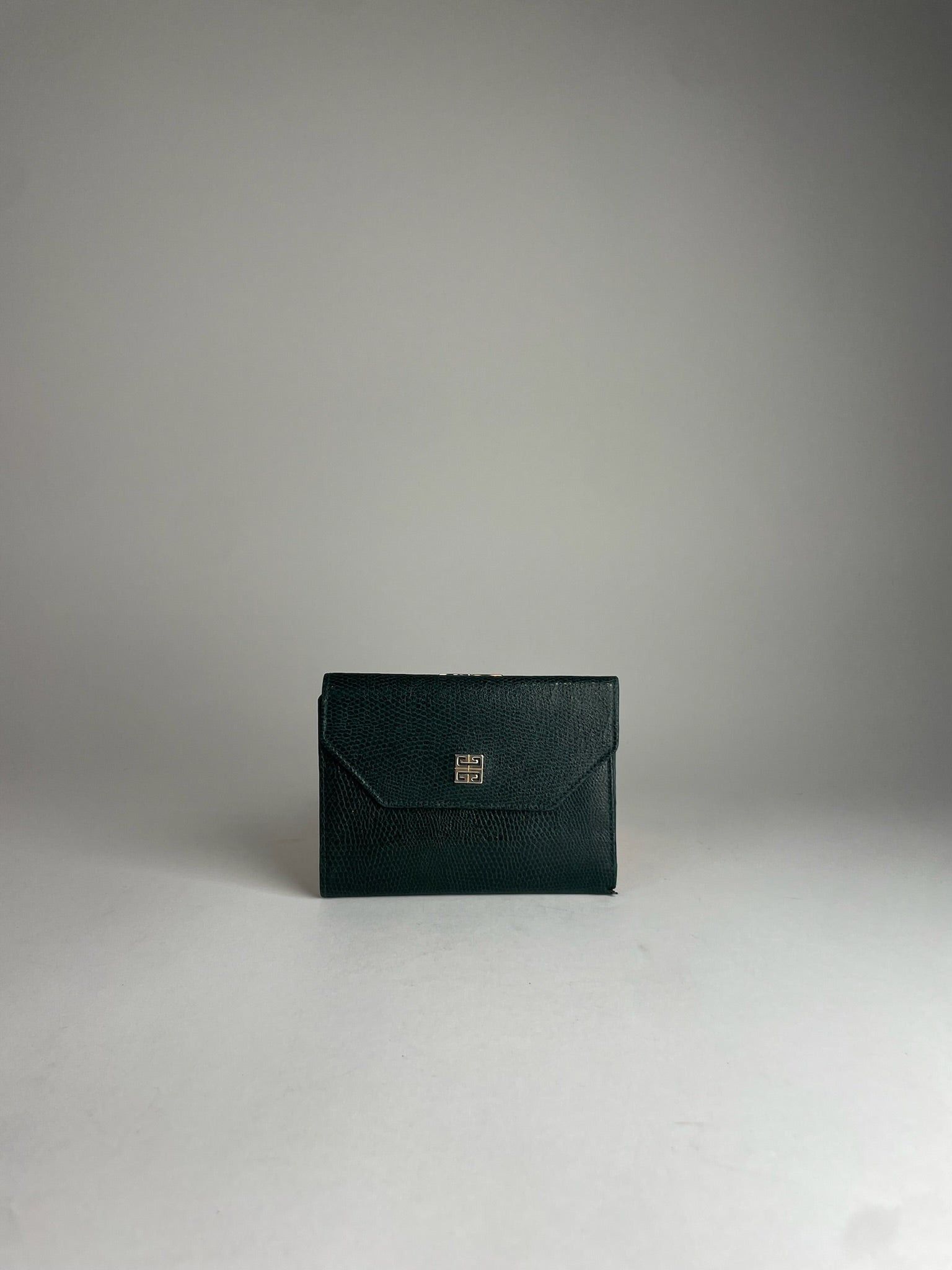 Givenchy Vintage Snake Emblossed Leather Wallet Green Size ONE SIZE - 4 Thumbnail