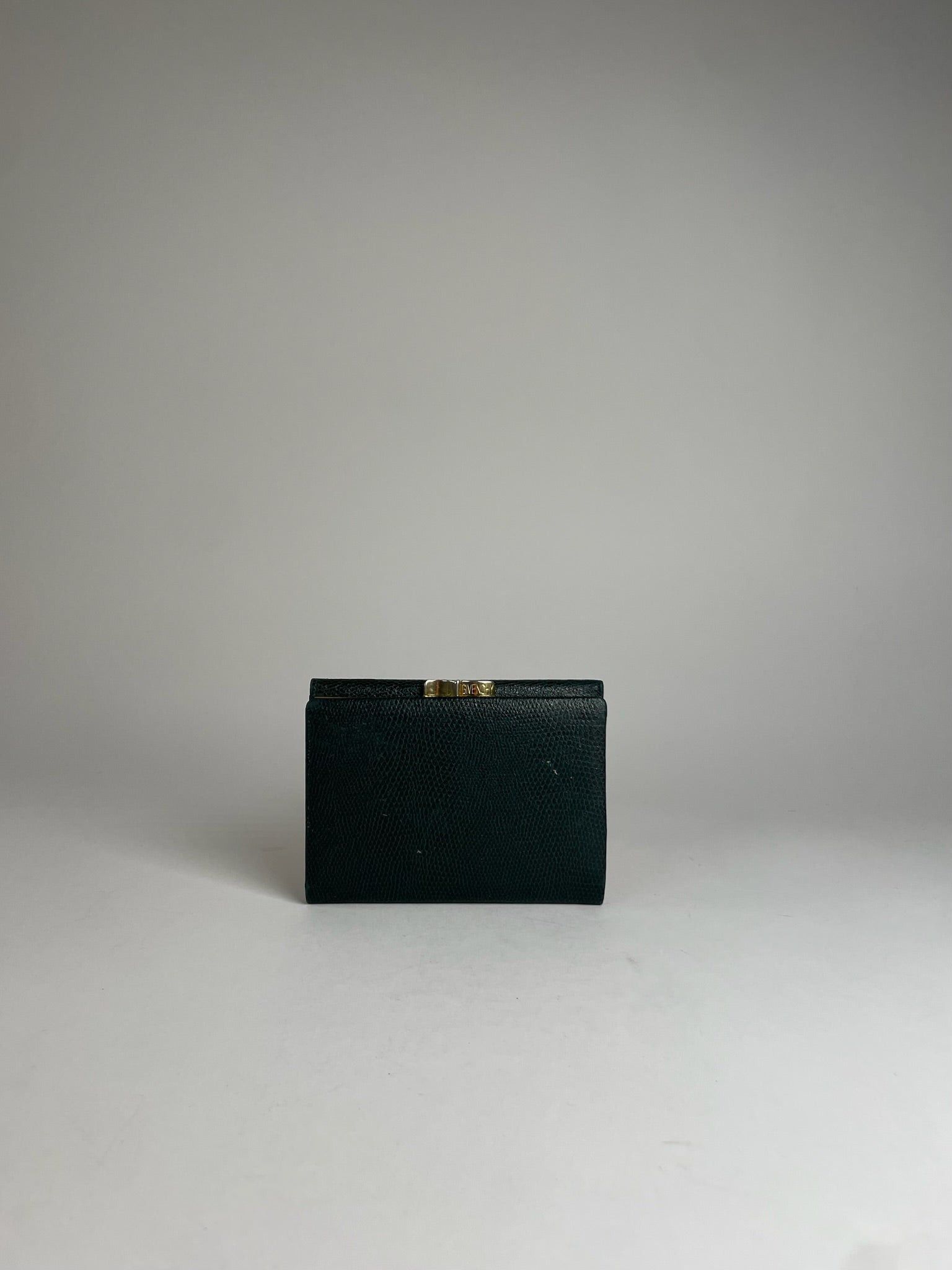 Givenchy Vintage Snake Emblossed Leather Wallet Green Size ONE SIZE - 8 Thumbnail