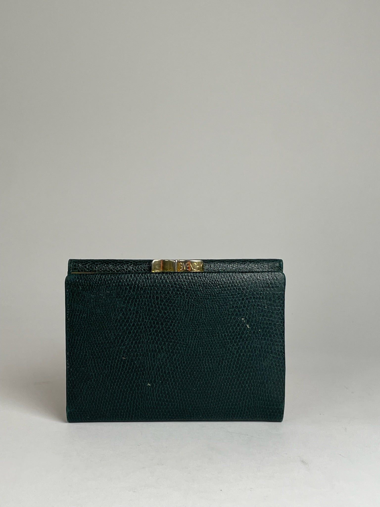Givenchy Vintage Snake Emblossed Leather Wallet Green Size ONE SIZE - 2 Thumbnail