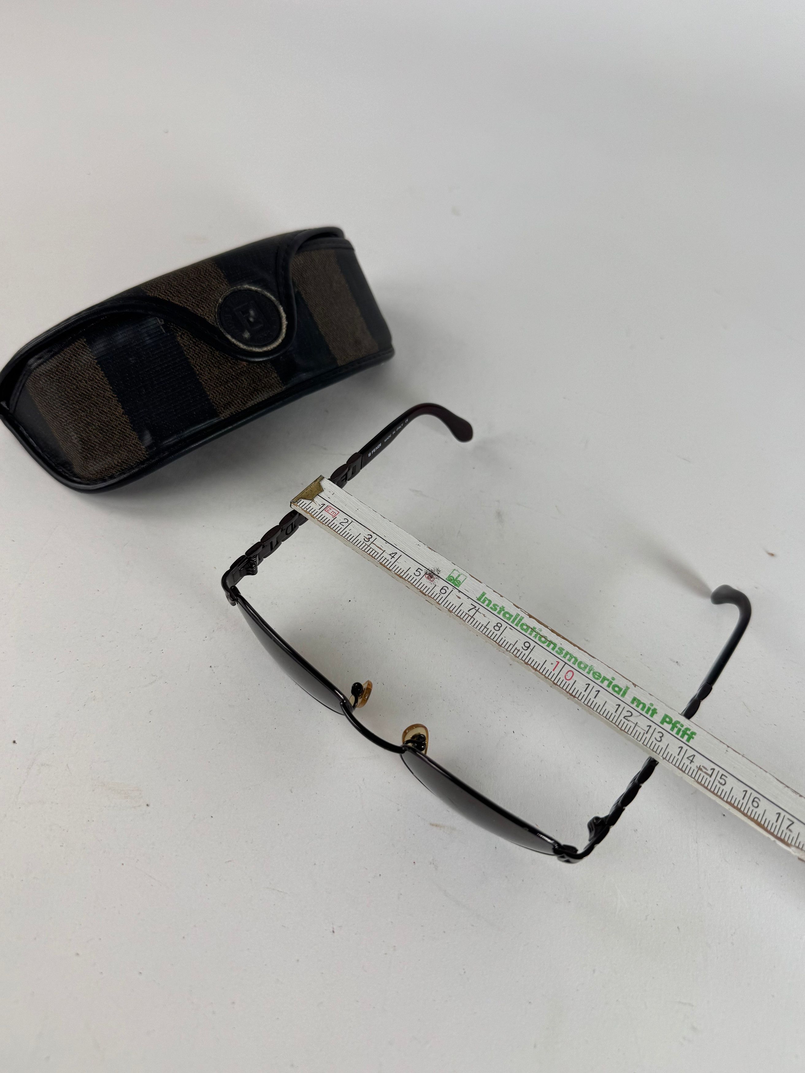 Fendi Vintage Retro Roma Sunglasses Black Brown Size ONE SIZE - 11 Thumbnail