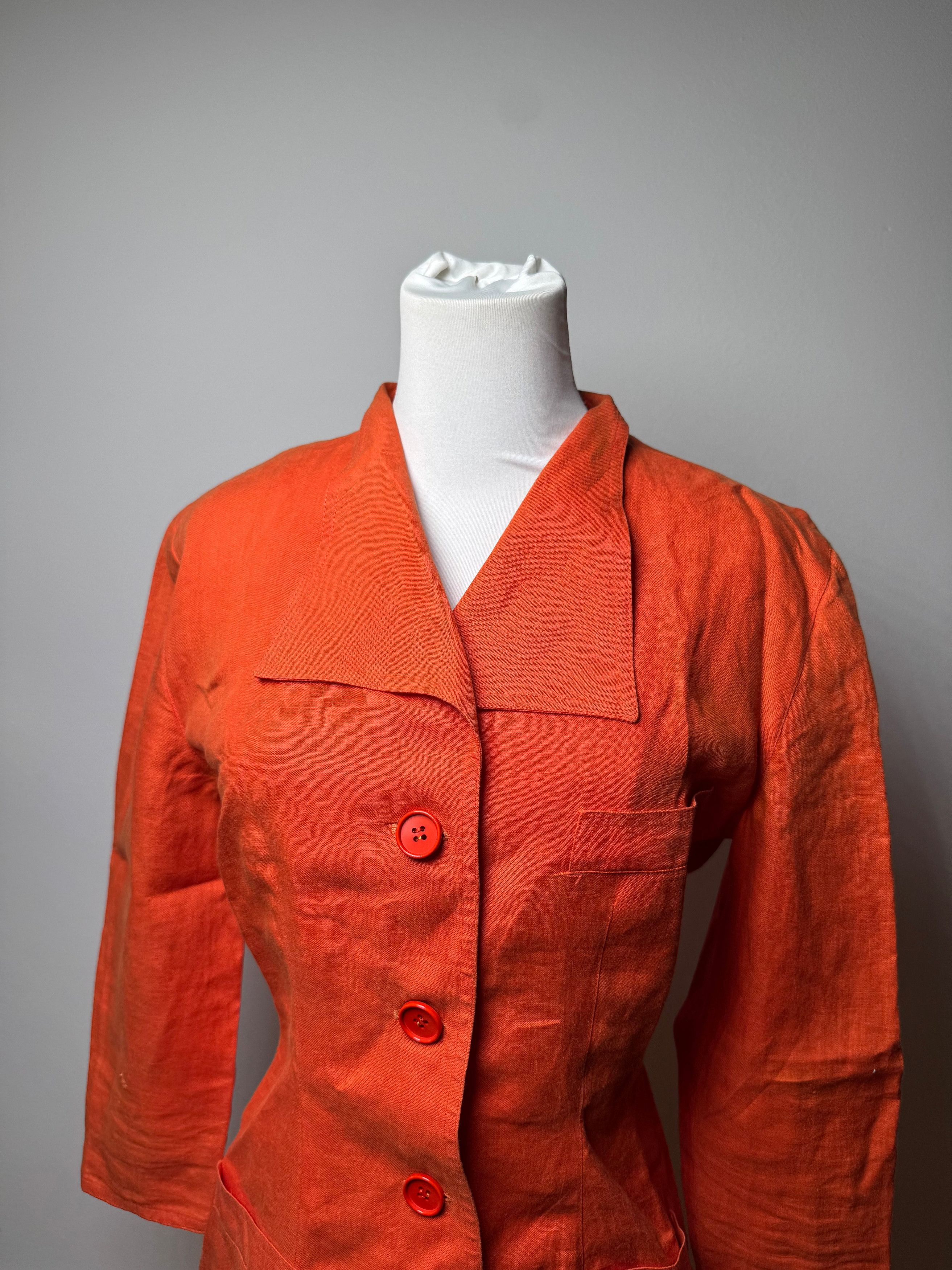 Gucci Vintage Lines Short Coat Orange L Size L / US 10 / IT 46 - 11 Thumbnail