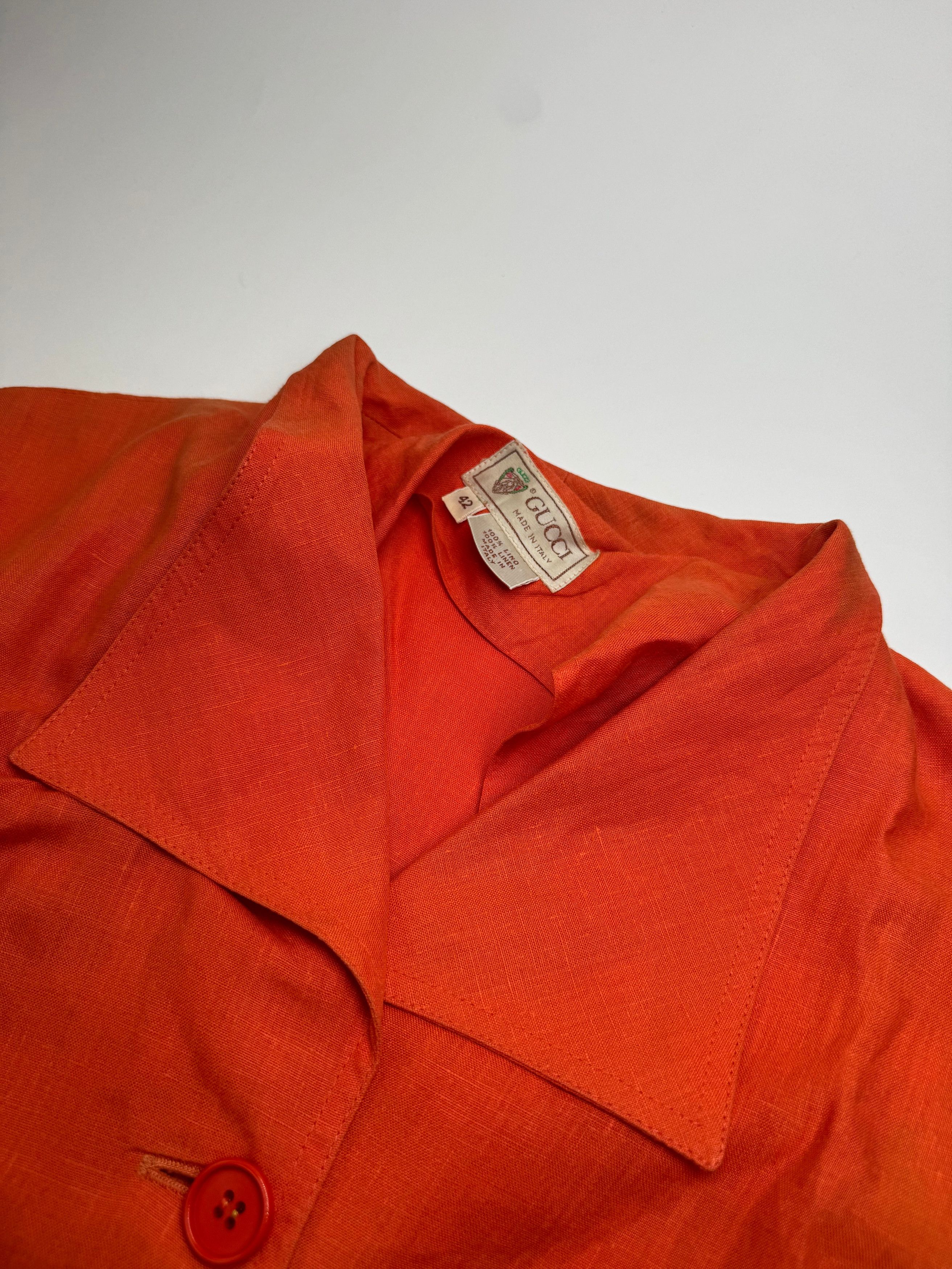 Gucci Vintage Lines Short Coat Orange L Size L / US 10 / IT 46 - 7 Thumbnail