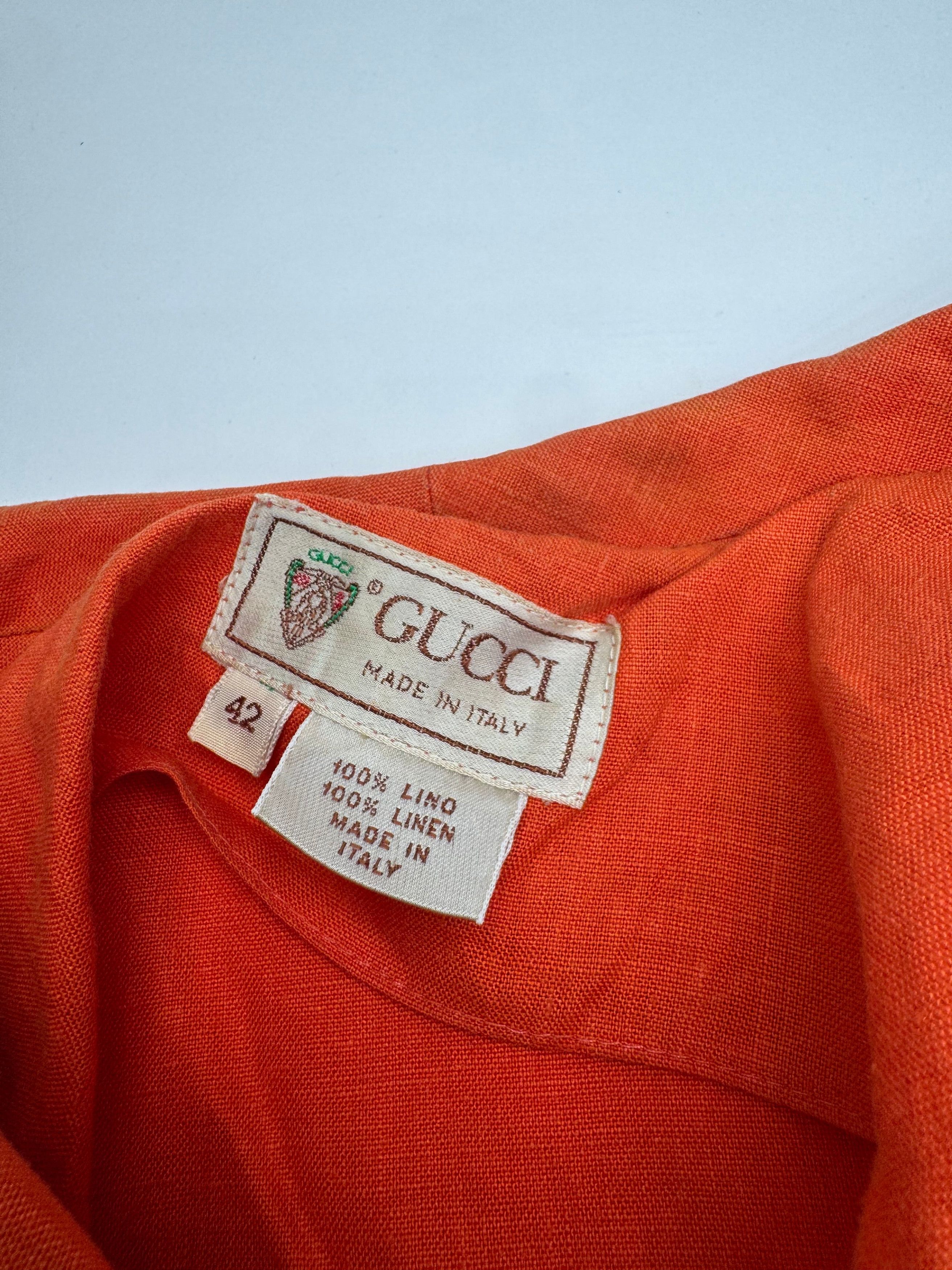 Gucci Vintage Lines Short Coat Orange L Size L / US 10 / IT 46 - 8 Thumbnail