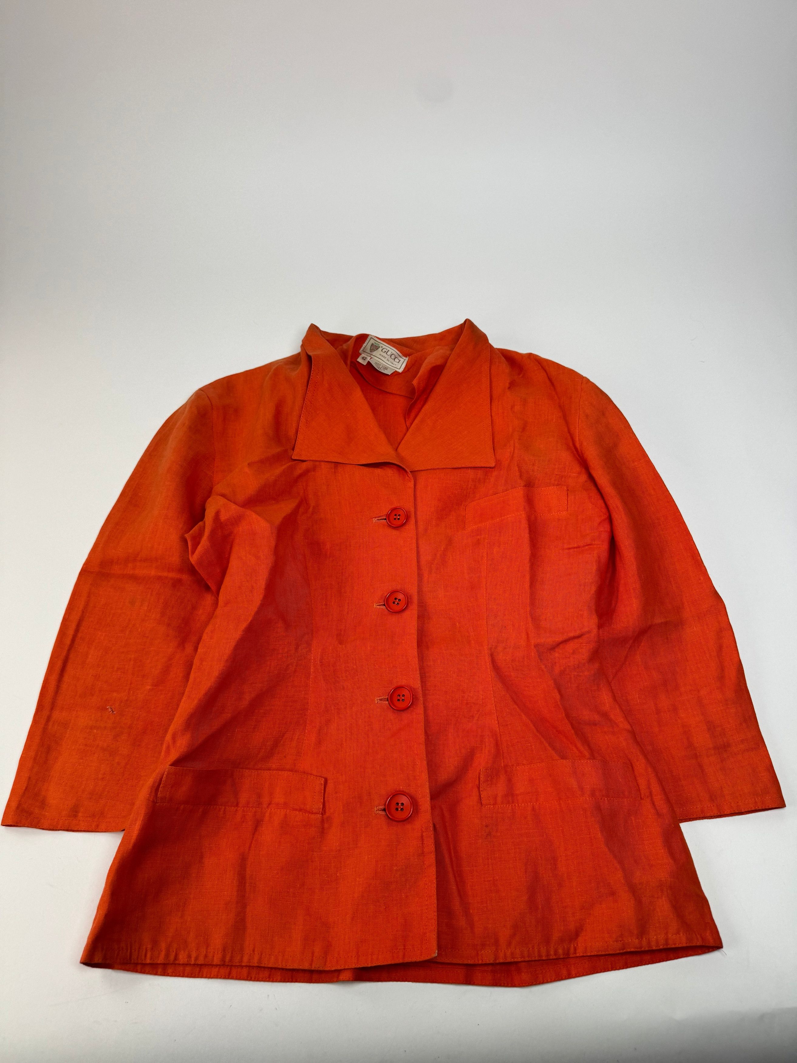 Gucci Vintage Lines Short Coat Orange L Size L / US 10 / IT 46 - 4 Thumbnail